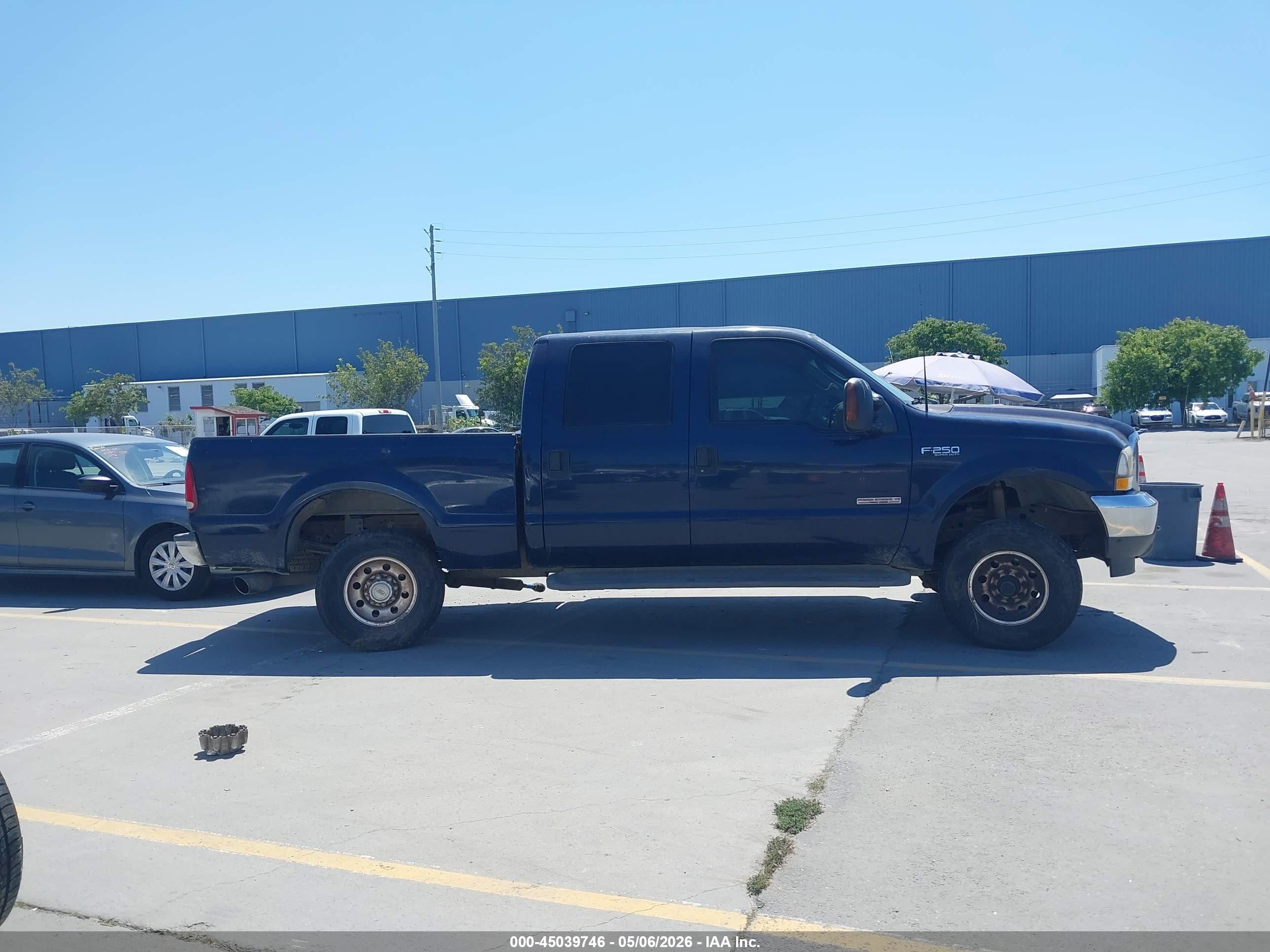 2004 Ford F-250 Lariat/xl/xlt Blue vin: 1FTNW21P64EB81089