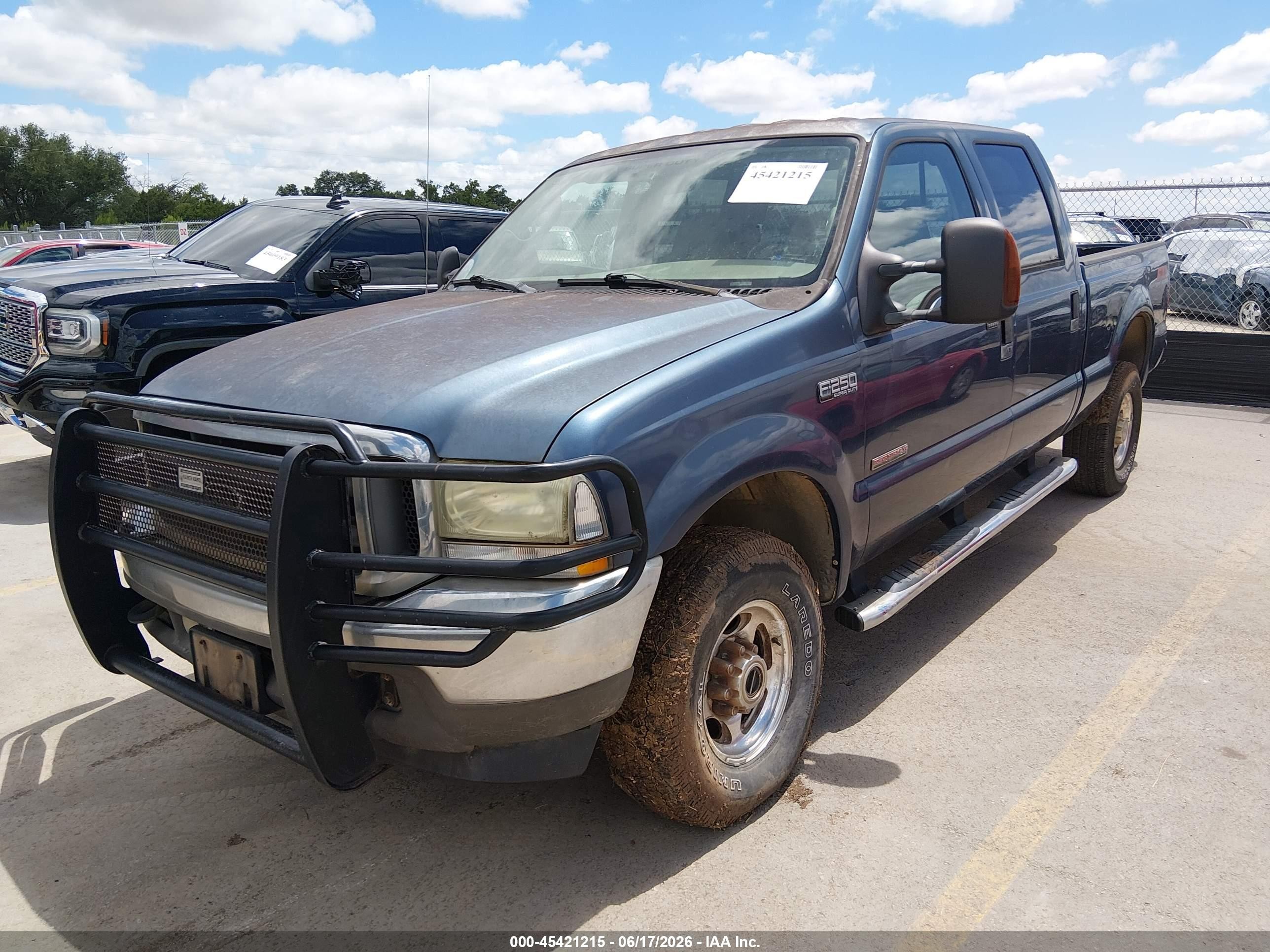 2004 Ford F-250 Lariat/xl/xlt Blue vin: 1FTNW21P64EB92982