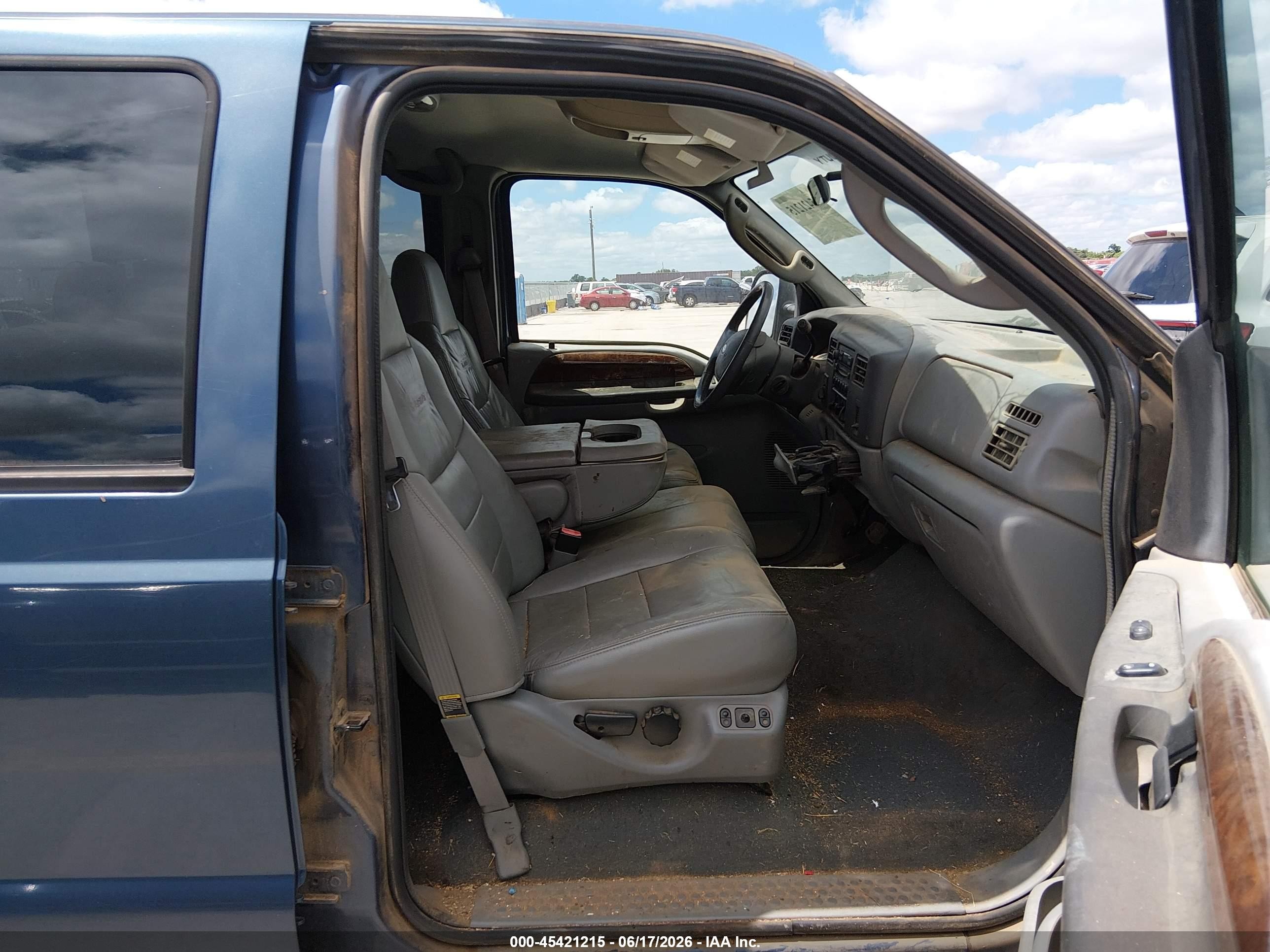 2004 Ford F-250 Lariat/xl/xlt Blue vin: 1FTNW21P64EB92982
