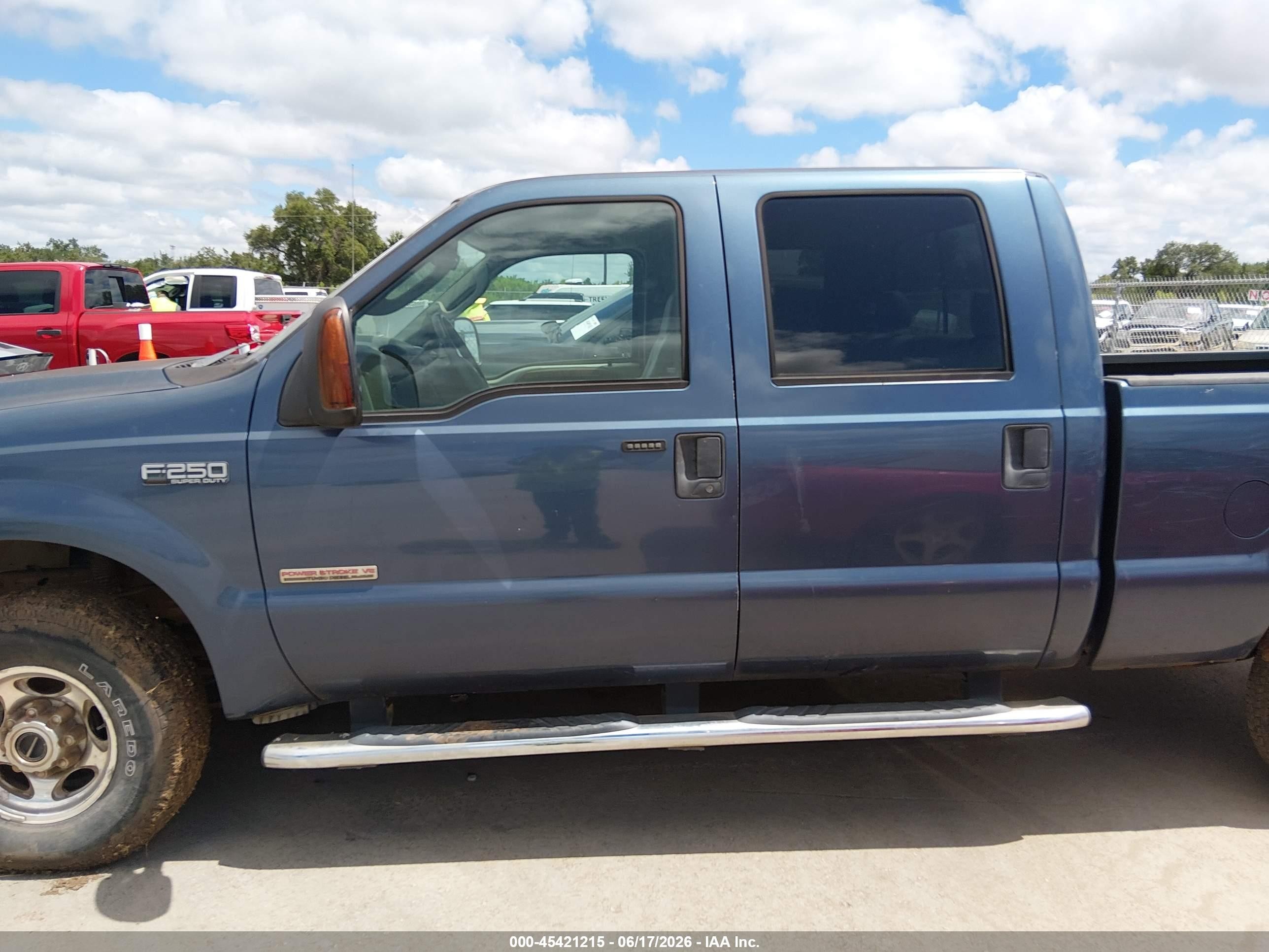 2004 Ford F-250 Lariat/xl/xlt Blue vin: 1FTNW21P64EB92982