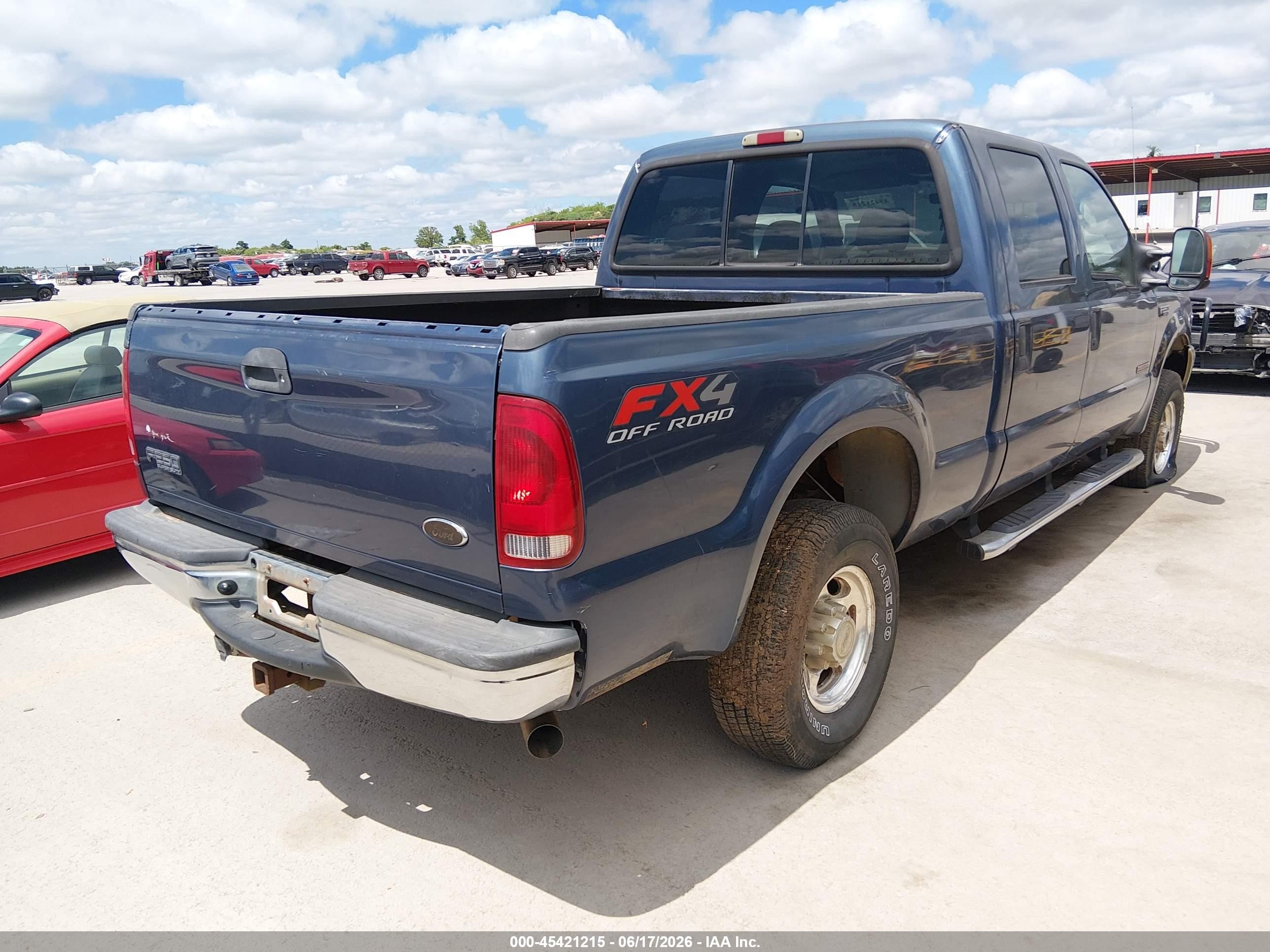 2004 Ford F-250 Lariat/xl/xlt Blue vin: 1FTNW21P64EB92982