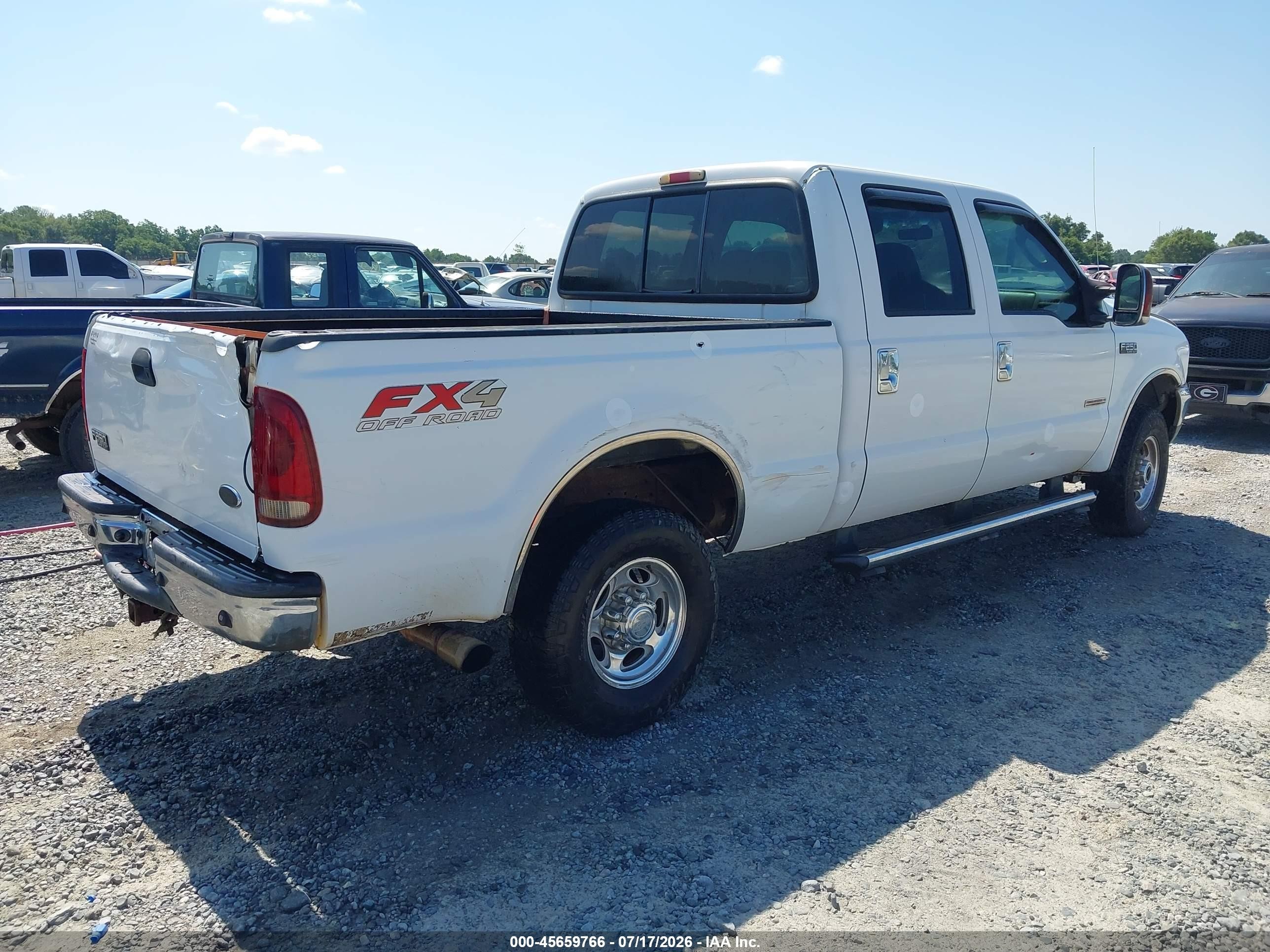 2004 Ford F-250 Lariat/xl/xlt White vin: 1FTNW21P64ED77758