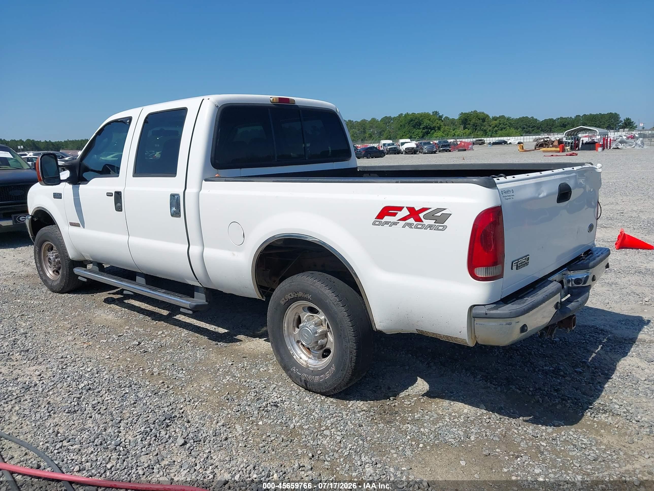 2004 Ford F-250 Lariat/xl/xlt White vin: 1FTNW21P64ED77758