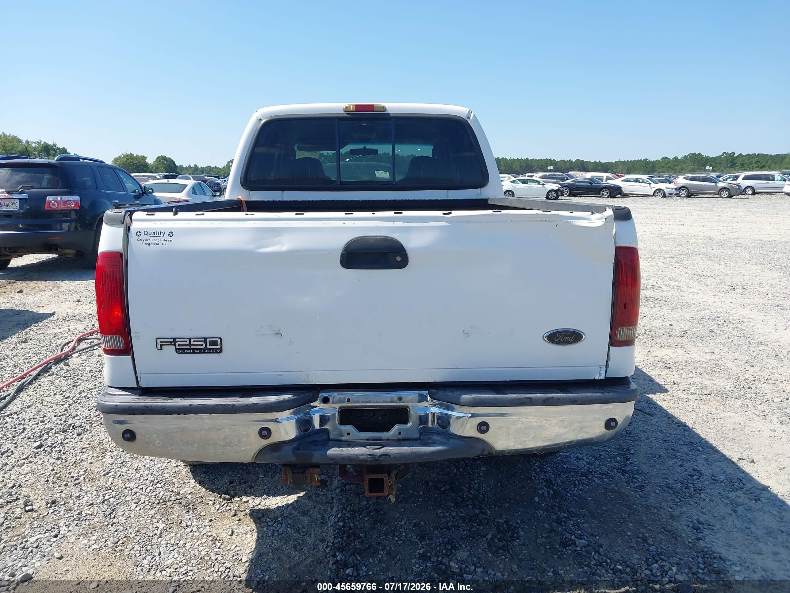 2004 Ford F-250 Lariat/xl/xlt White vin: 1FTNW21P64ED77758