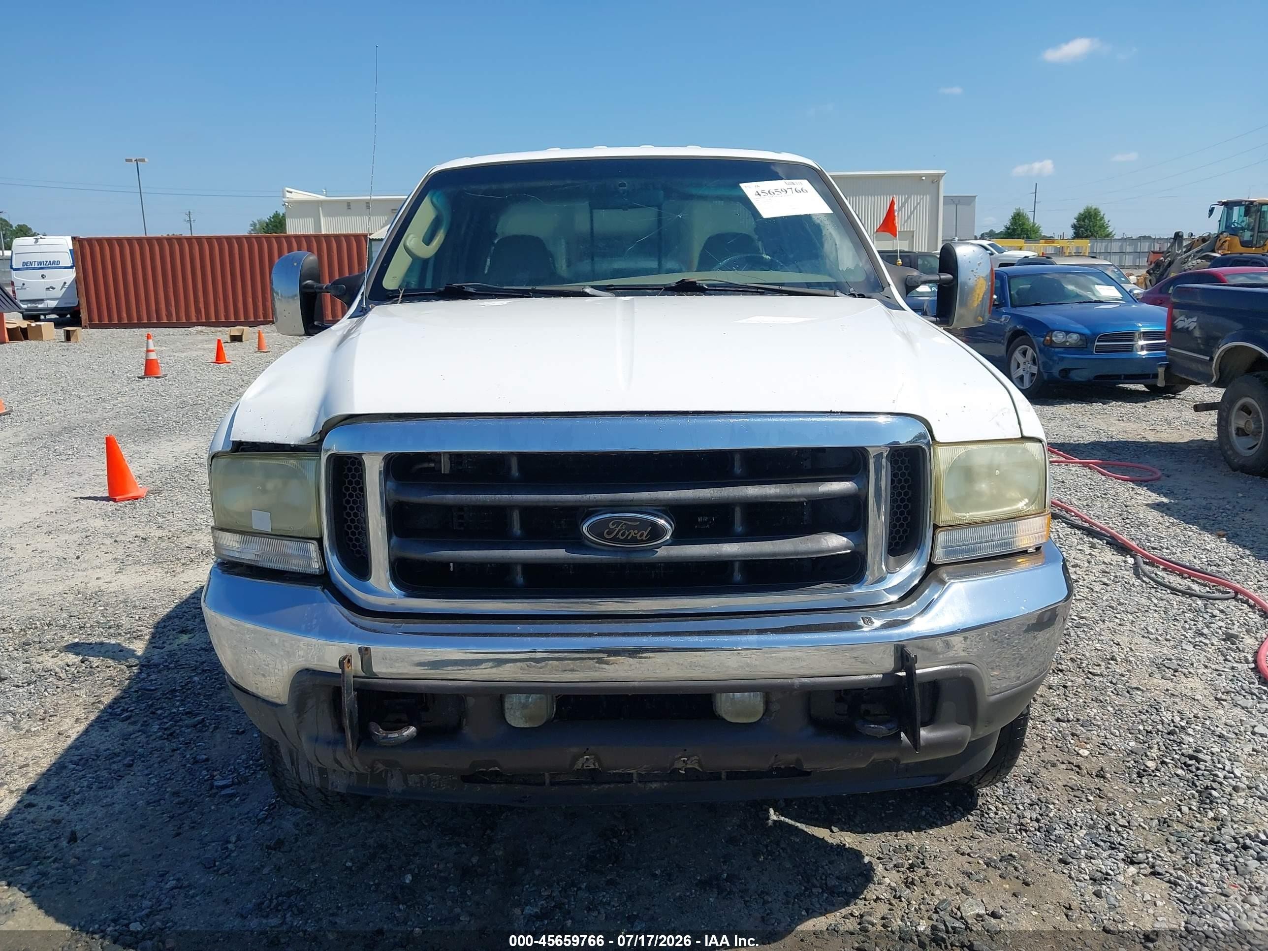 2004 Ford F-250 Lariat/xl/xlt White vin: 1FTNW21P64ED77758