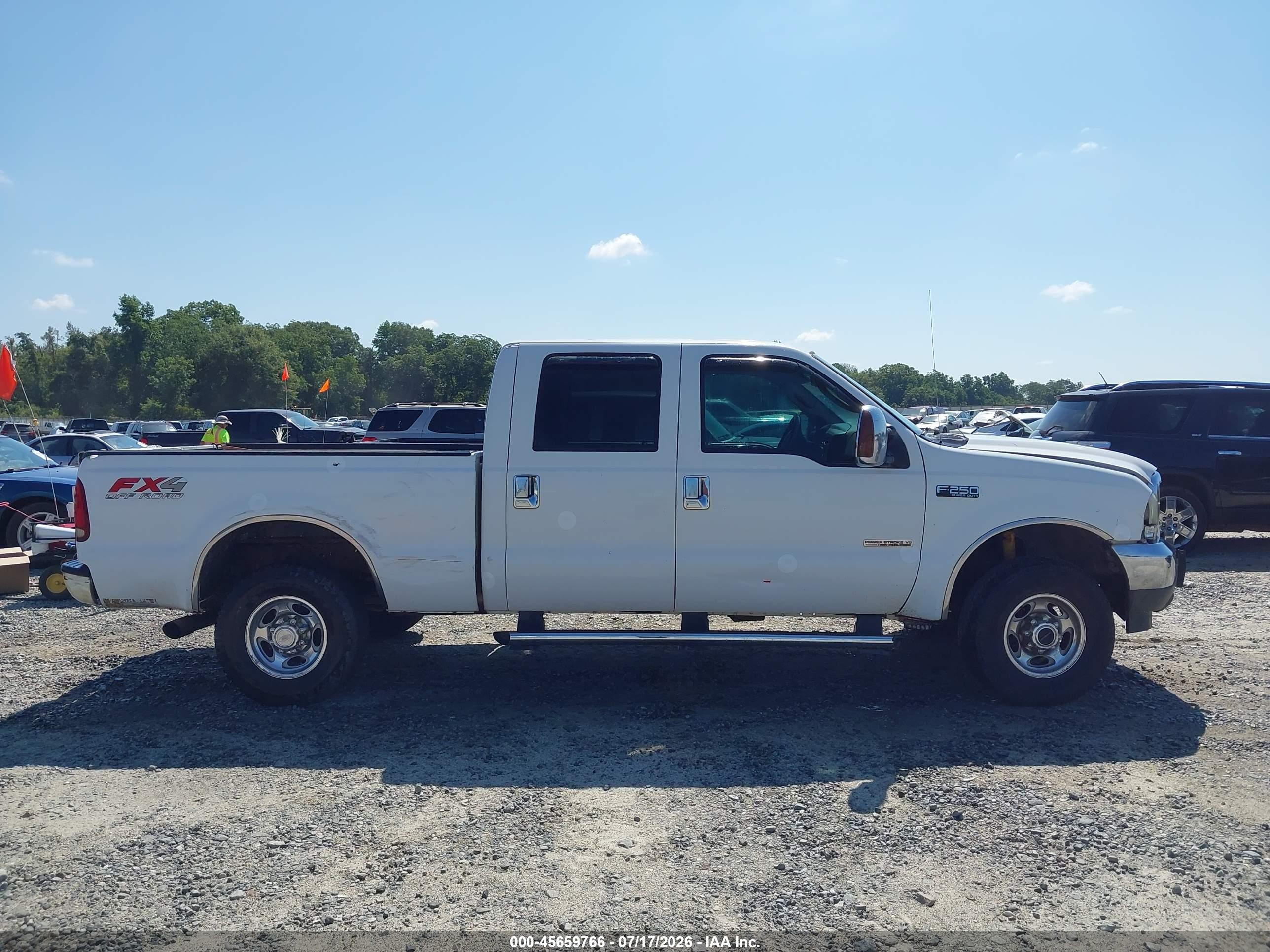 2004 Ford F-250 Lariat/xl/xlt White vin: 1FTNW21P64ED77758