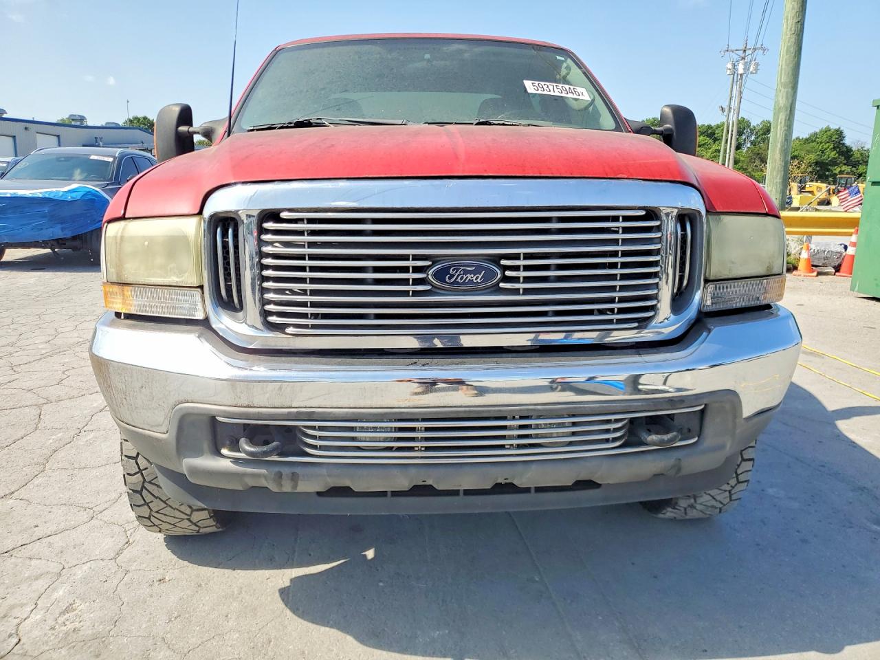 2003 Ford F250 Super Duty Red vin: 1FTNW21P73ED12254