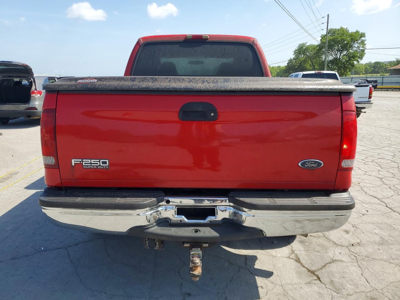 2003 Ford F250 Super Duty Red vin: 1FTNW21P73ED12254