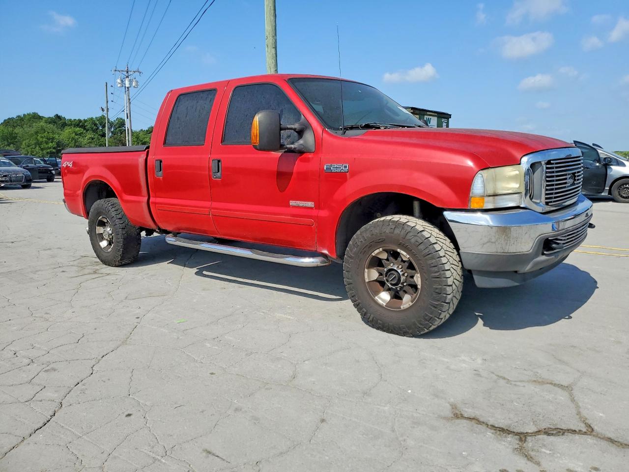2003 Ford F250 Super Duty Red vin: 1FTNW21P73ED12254