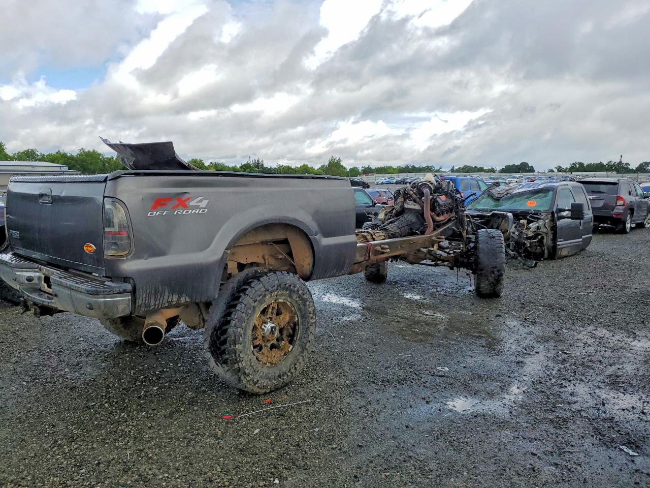 2004 Ford F250 Super Duty Gray vin: 1FTNW21P74EB39370