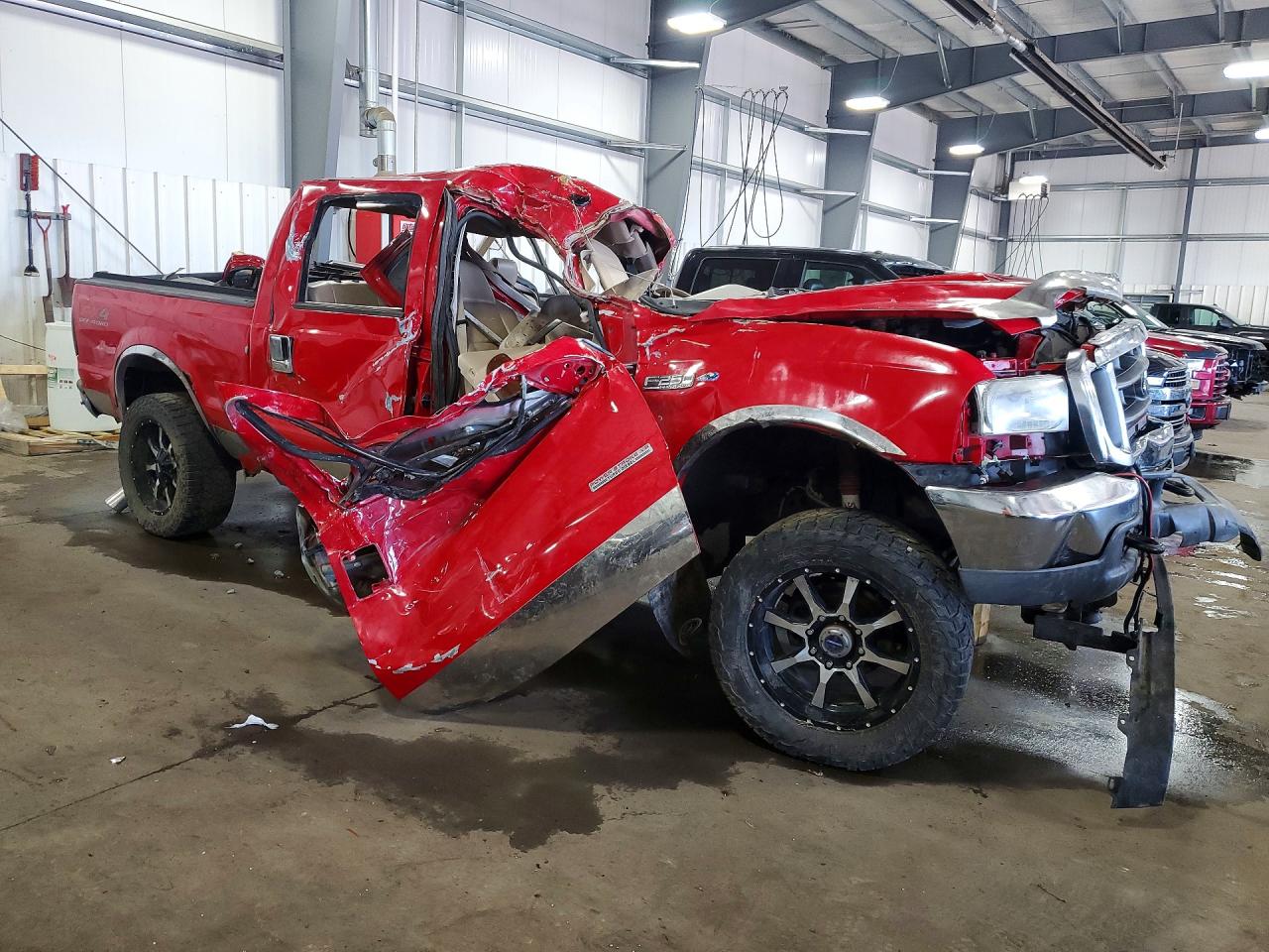 2004 Ford F250 Super Duty Red vin: 1FTNW21P74EB93543