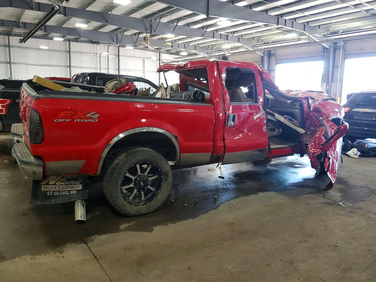 2004 Ford F250 Super Duty Red vin: 1FTNW21P74EB93543