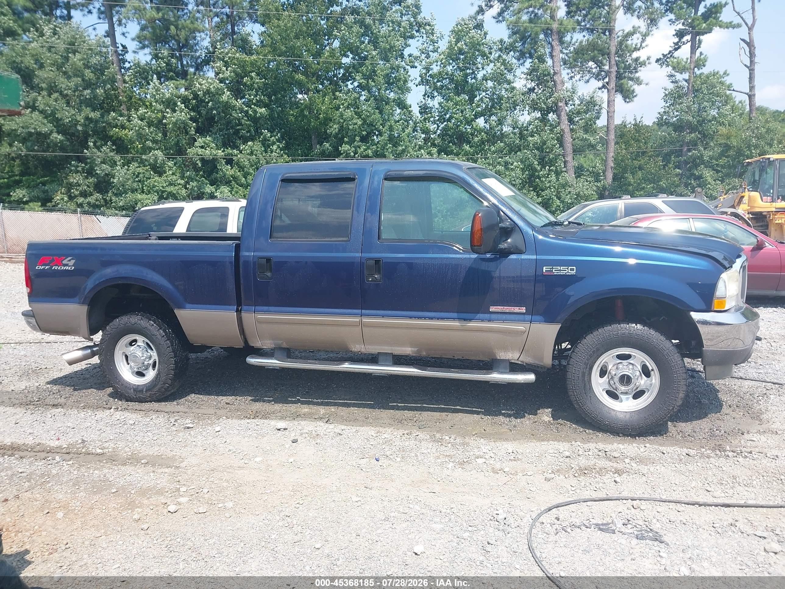 2003 Ford F-250 Lariat/xl/xlt Blue vin: 1FTNW21P83EC04032