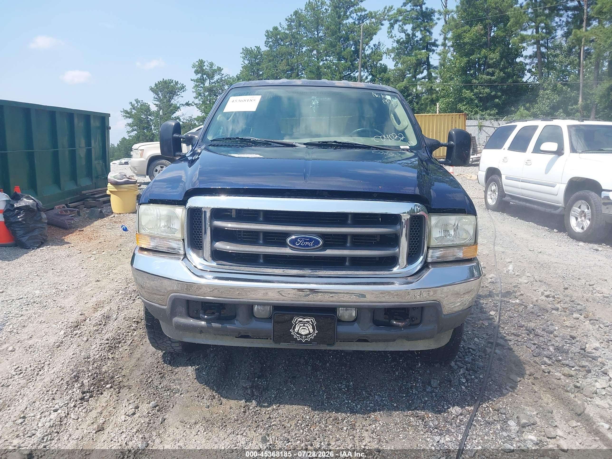 2003 Ford F-250 Lariat/xl/xlt Blue vin: 1FTNW21P83EC04032
