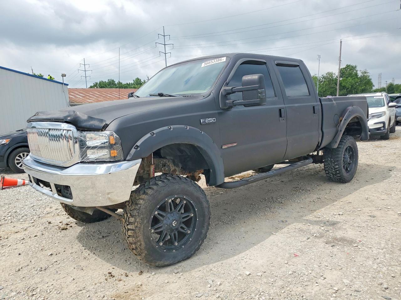 2003 Ford F250 Black vin: 1FTNW21P93EC66958