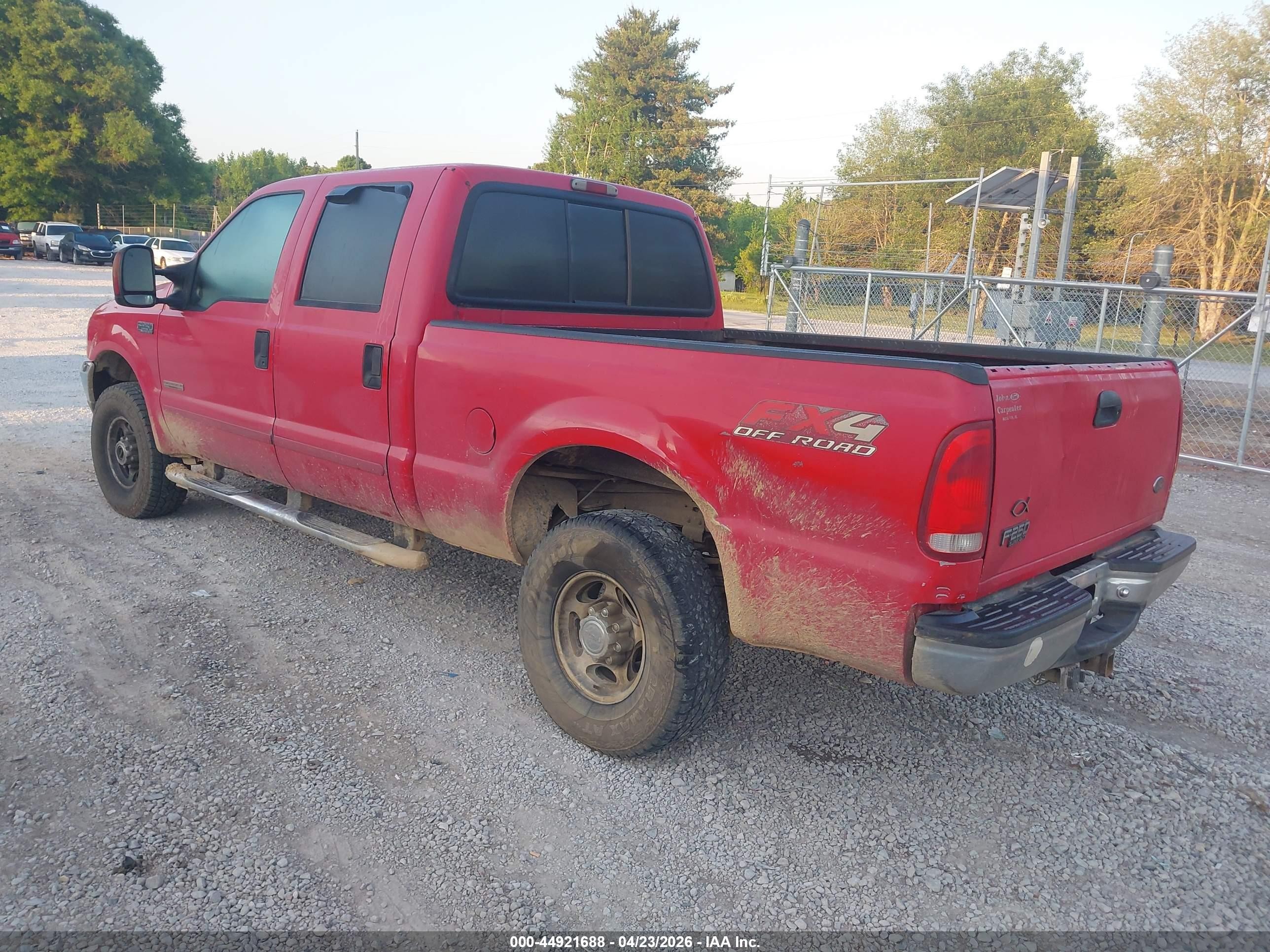 2003 Ford F-250 Lariat/xl/xlt Red vin: 1FTNW21PX3EB63693