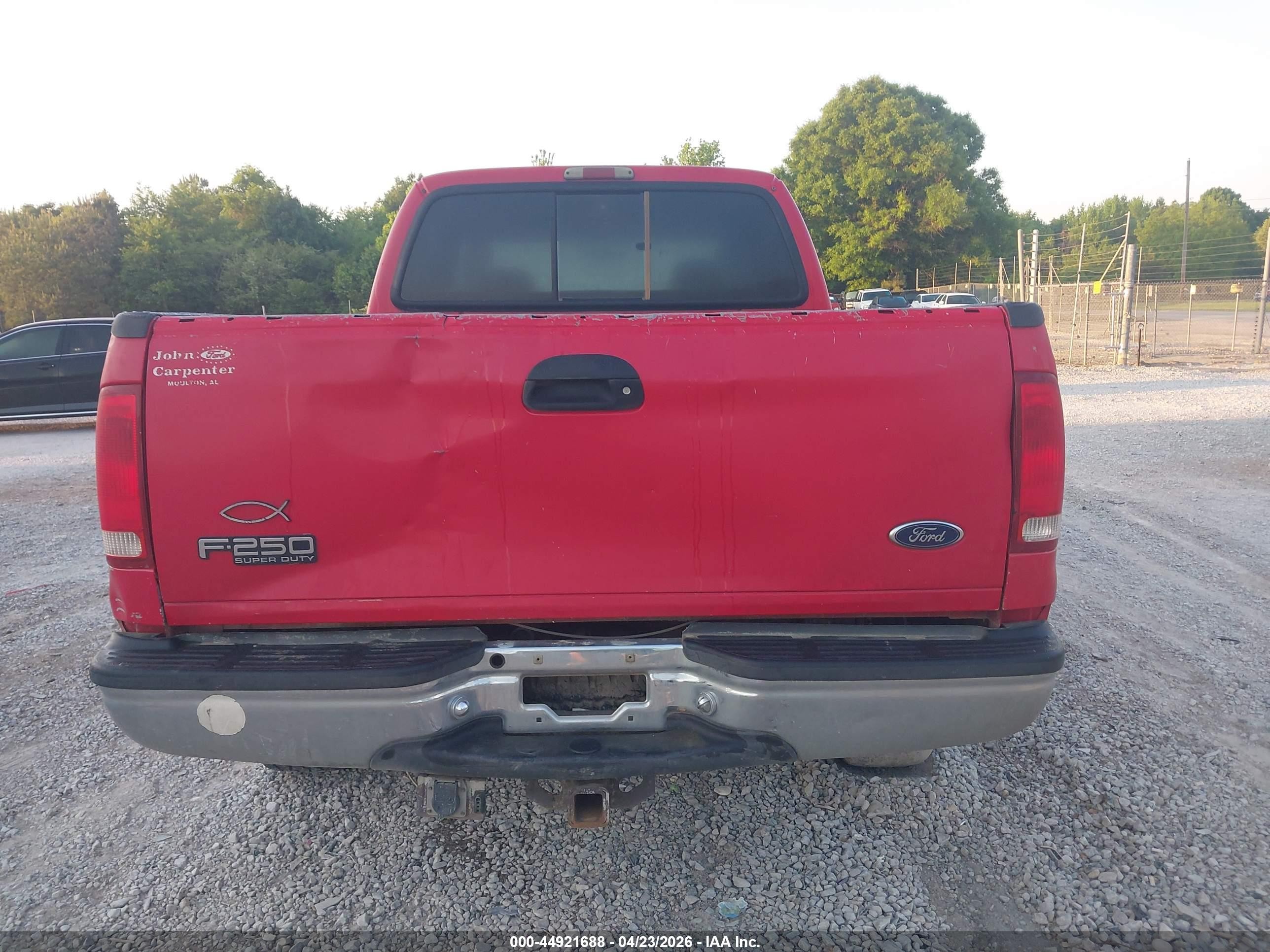 2003 Ford F-250 Lariat/xl/xlt Red vin: 1FTNW21PX3EB63693