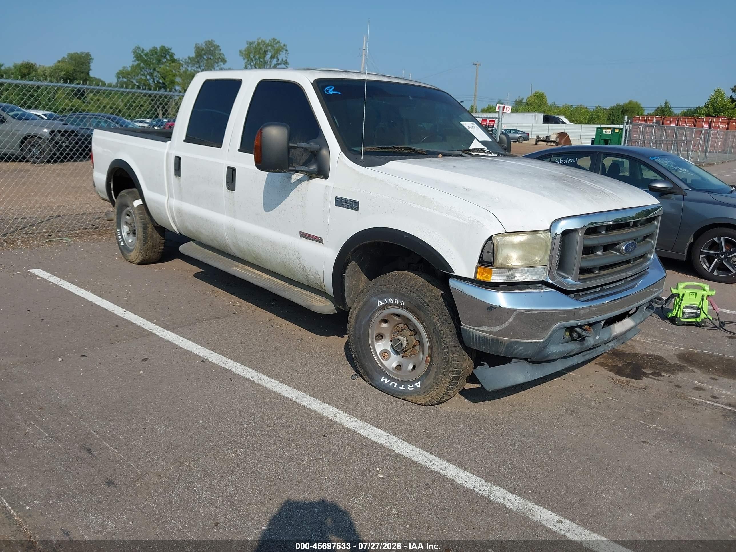 2004 Ford F-250 Lariat/xl/xlt White vin: 1FTNW21PX4EC48664