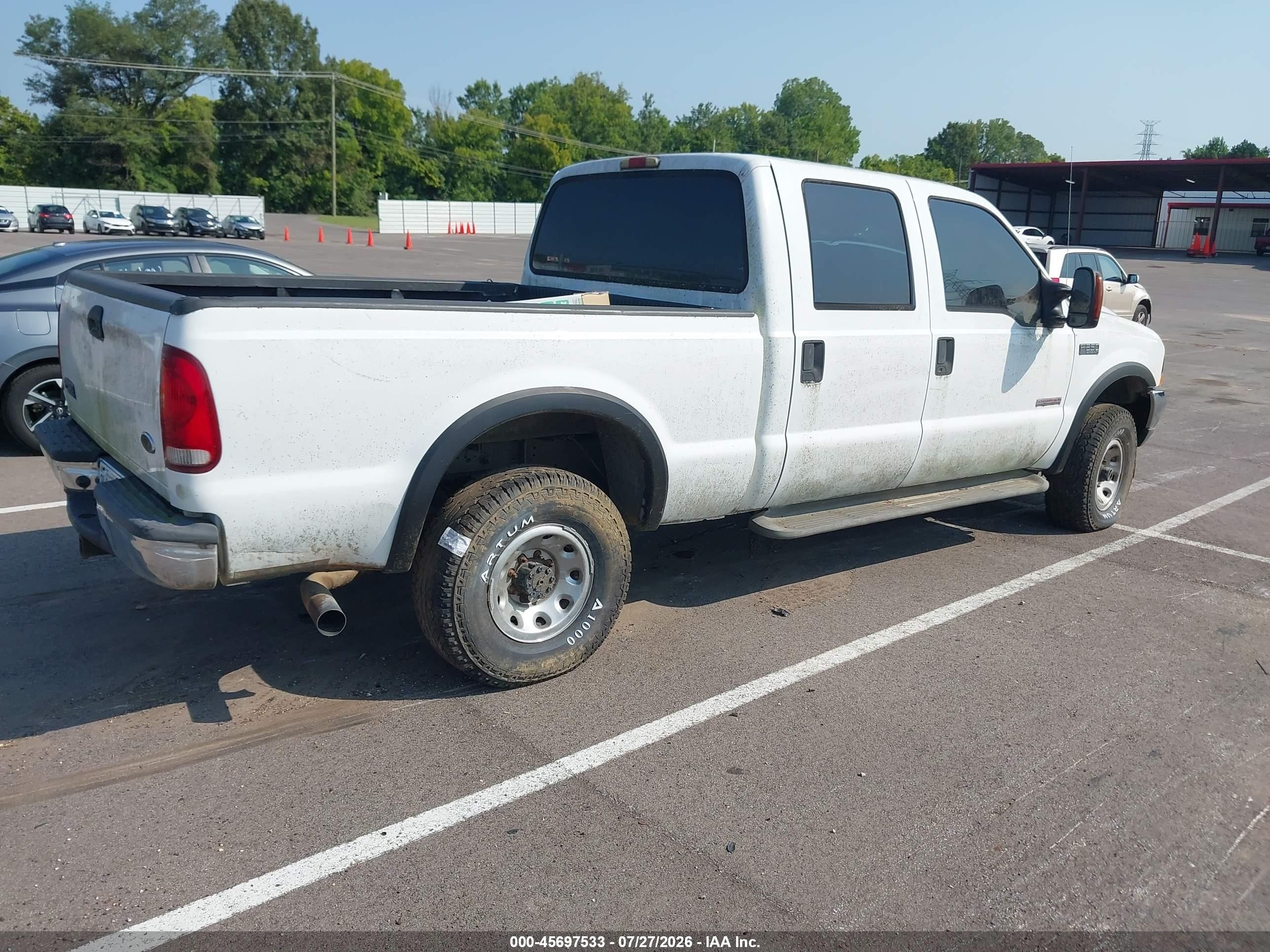 2004 Ford F-250 Lariat/xl/xlt White vin: 1FTNW21PX4EC48664