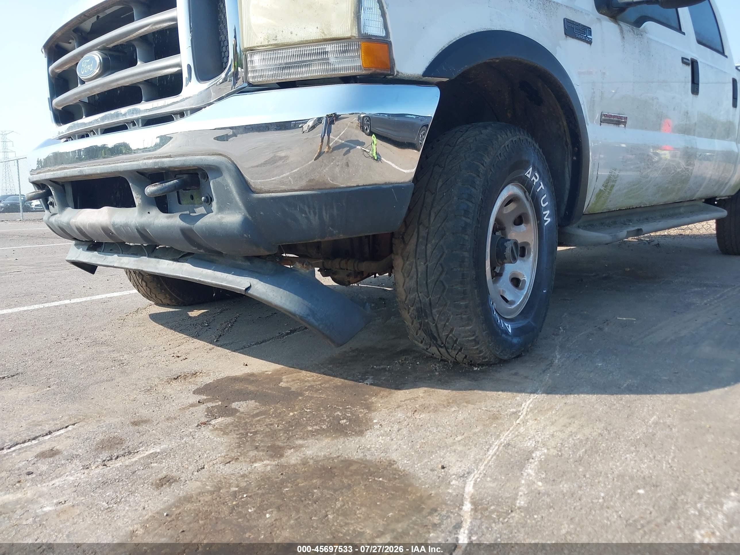 2004 Ford F-250 Lariat/xl/xlt White vin: 1FTNW21PX4EC48664