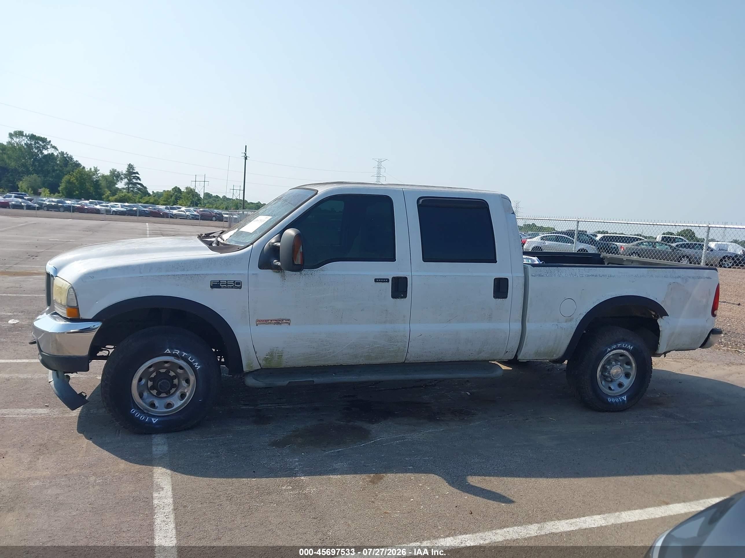 2004 Ford F-250 Lariat/xl/xlt White vin: 1FTNW21PX4EC48664