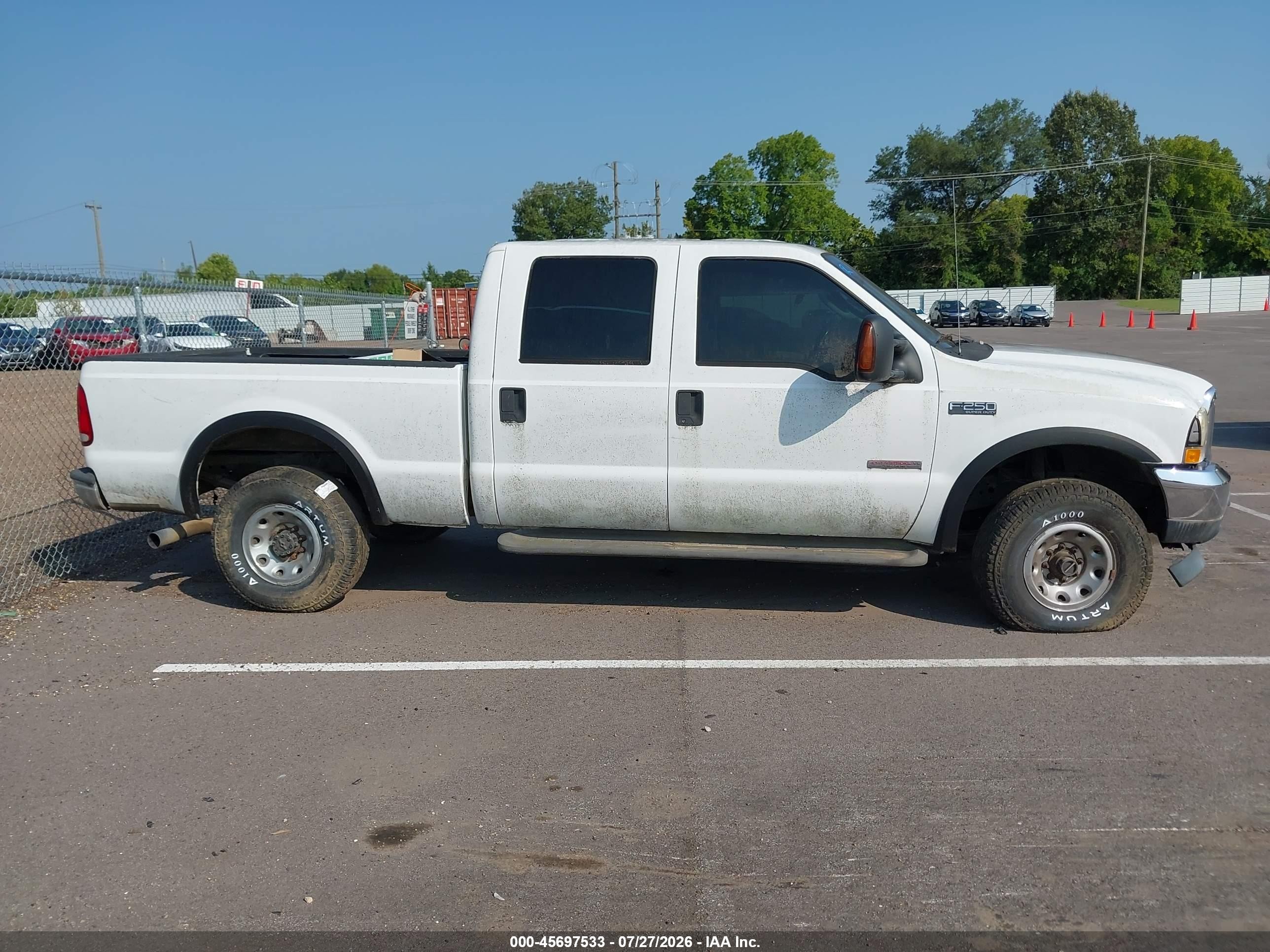 2004 Ford F-250 Lariat/xl/xlt White vin: 1FTNW21PX4EC48664