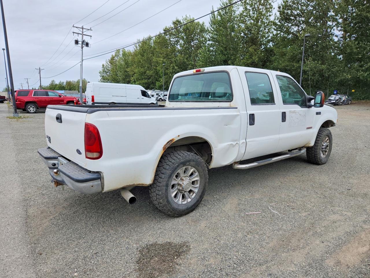 2004 Ford F250 Super Duty White vin: 1FTNW21PX4EC82720