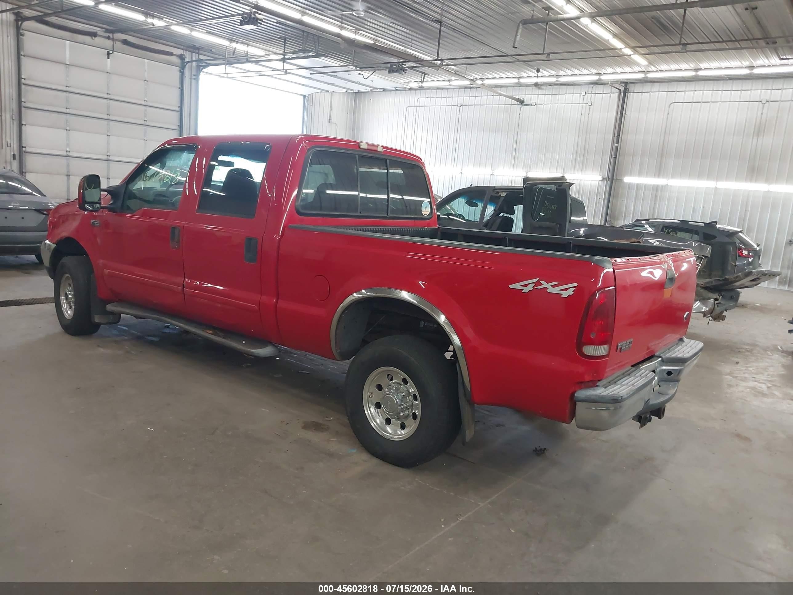2003 Ford F-250 Lariat/xl/xlt Красный vin: 1FTNW21S43EC68444