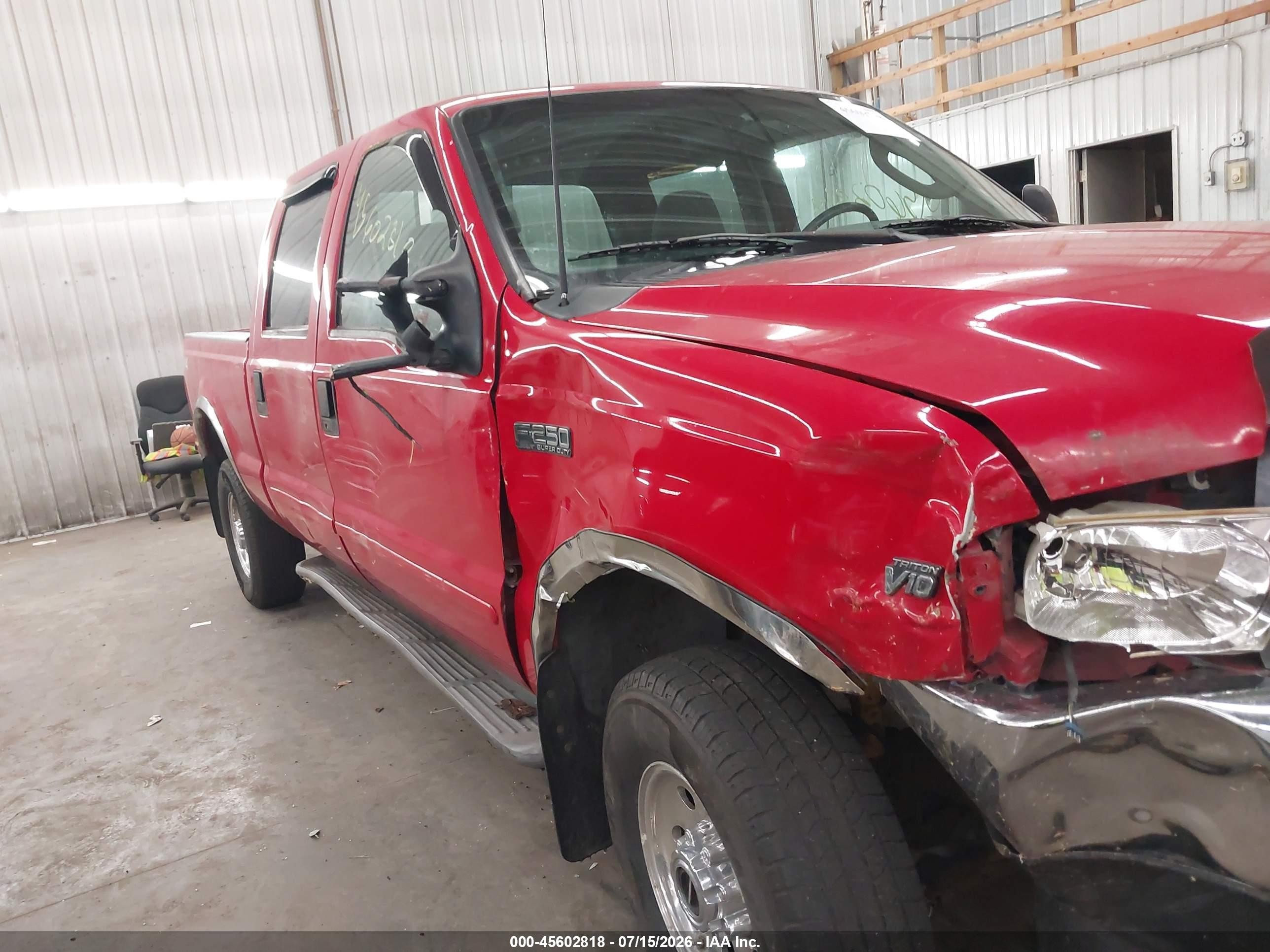 2003 Ford F-250 Lariat/xl/xlt Красный vin: 1FTNW21S43EC68444