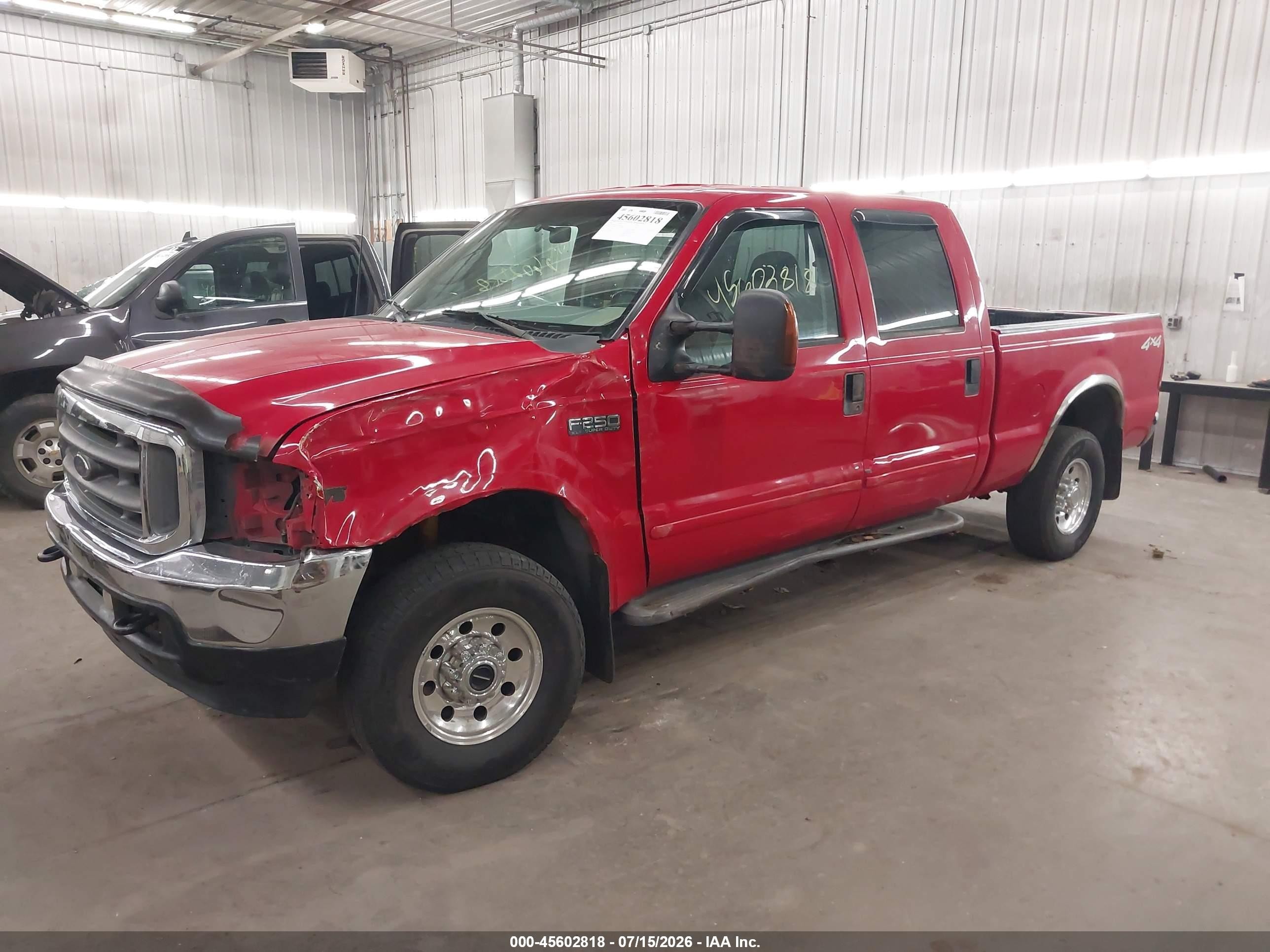 2003 Ford F-250 Lariat/xl/xlt Красный vin: 1FTNW21S43EC68444