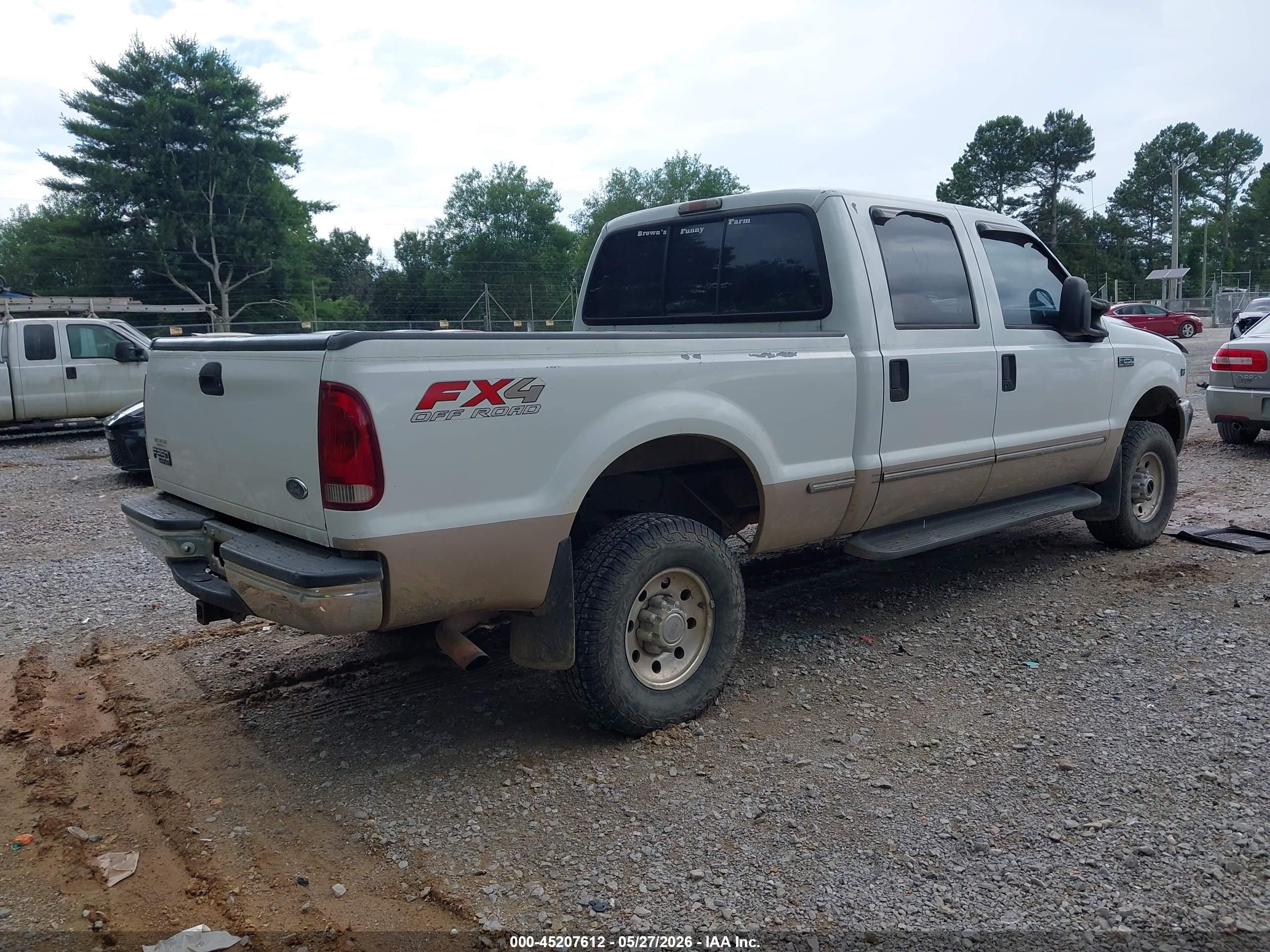 1999 Ford F-250 Lariat/xl/xlt White vin: 1FTNW21S6XEC67432