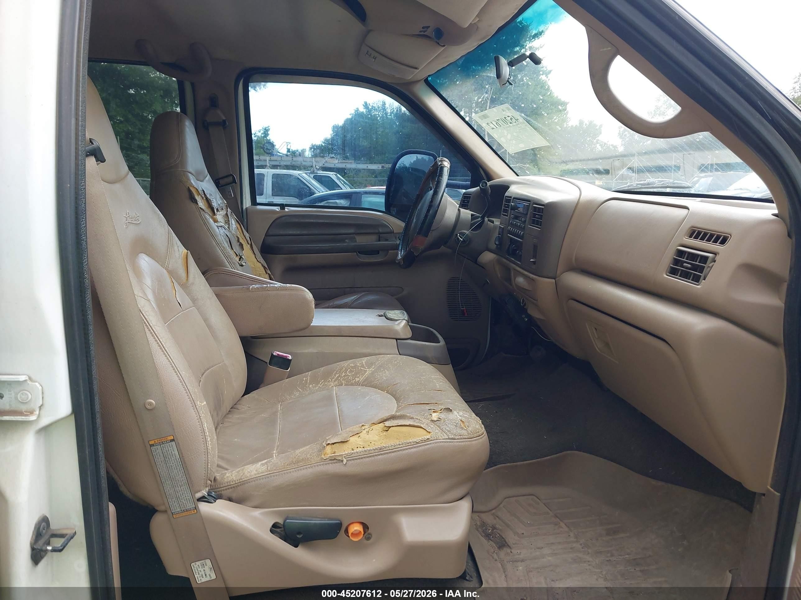 1999 Ford F-250 Lariat/xl/xlt White vin: 1FTNW21S6XEC67432
