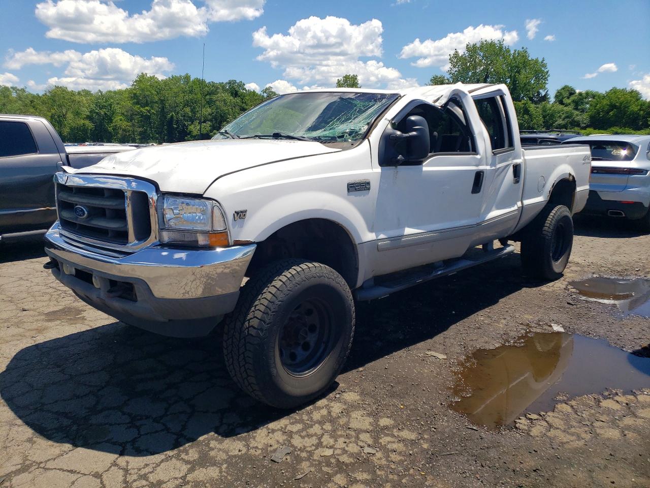 2002 Ford F250 Super Duty White vin: 1FTNW21S72EC71367