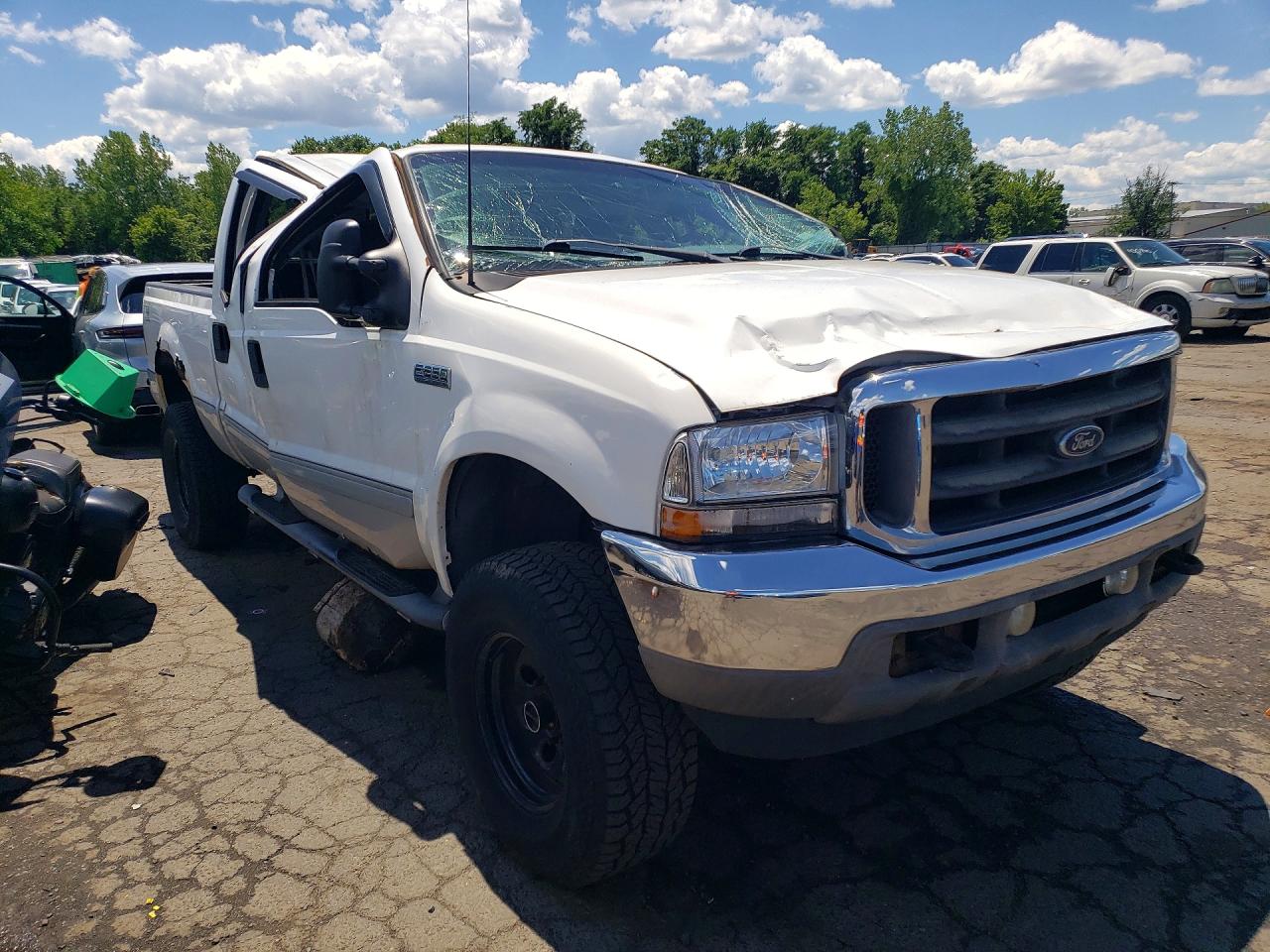 2002 Ford F250 Super Duty White vin: 1FTNW21S72EC71367