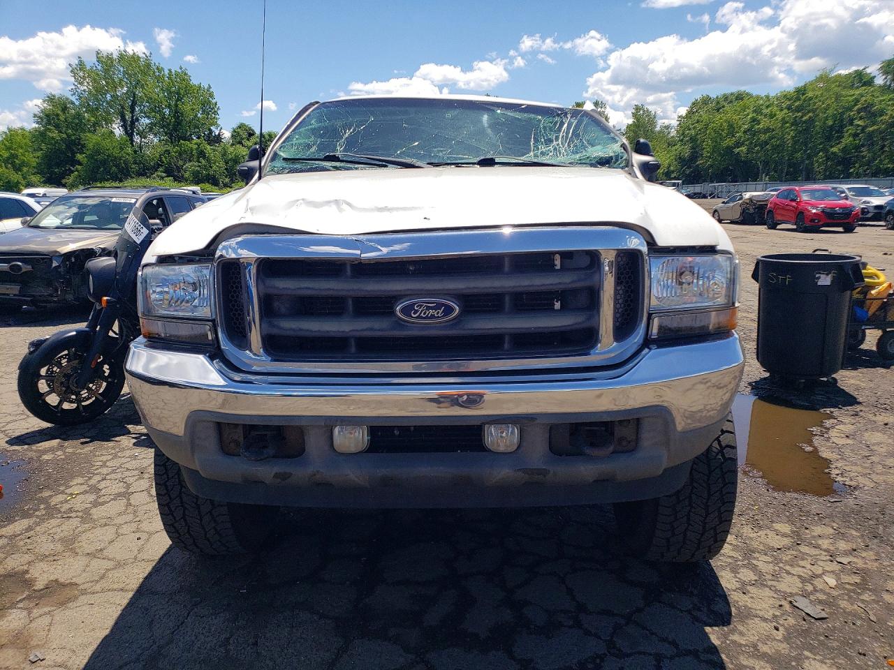 2002 Ford F250 Super Duty White vin: 1FTNW21S72EC71367