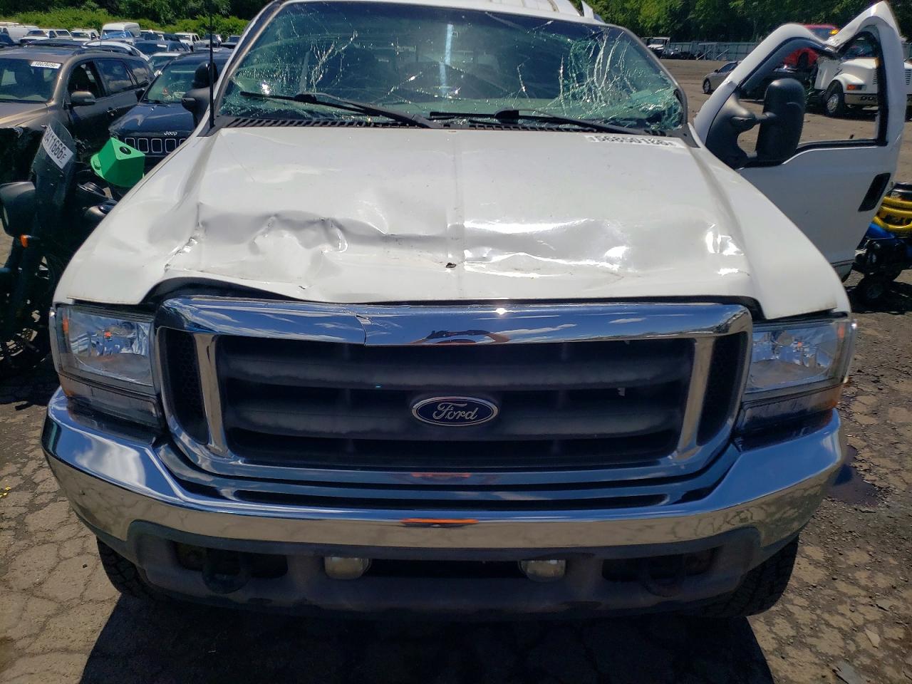 2002 Ford F250 Super Duty White vin: 1FTNW21S72EC71367