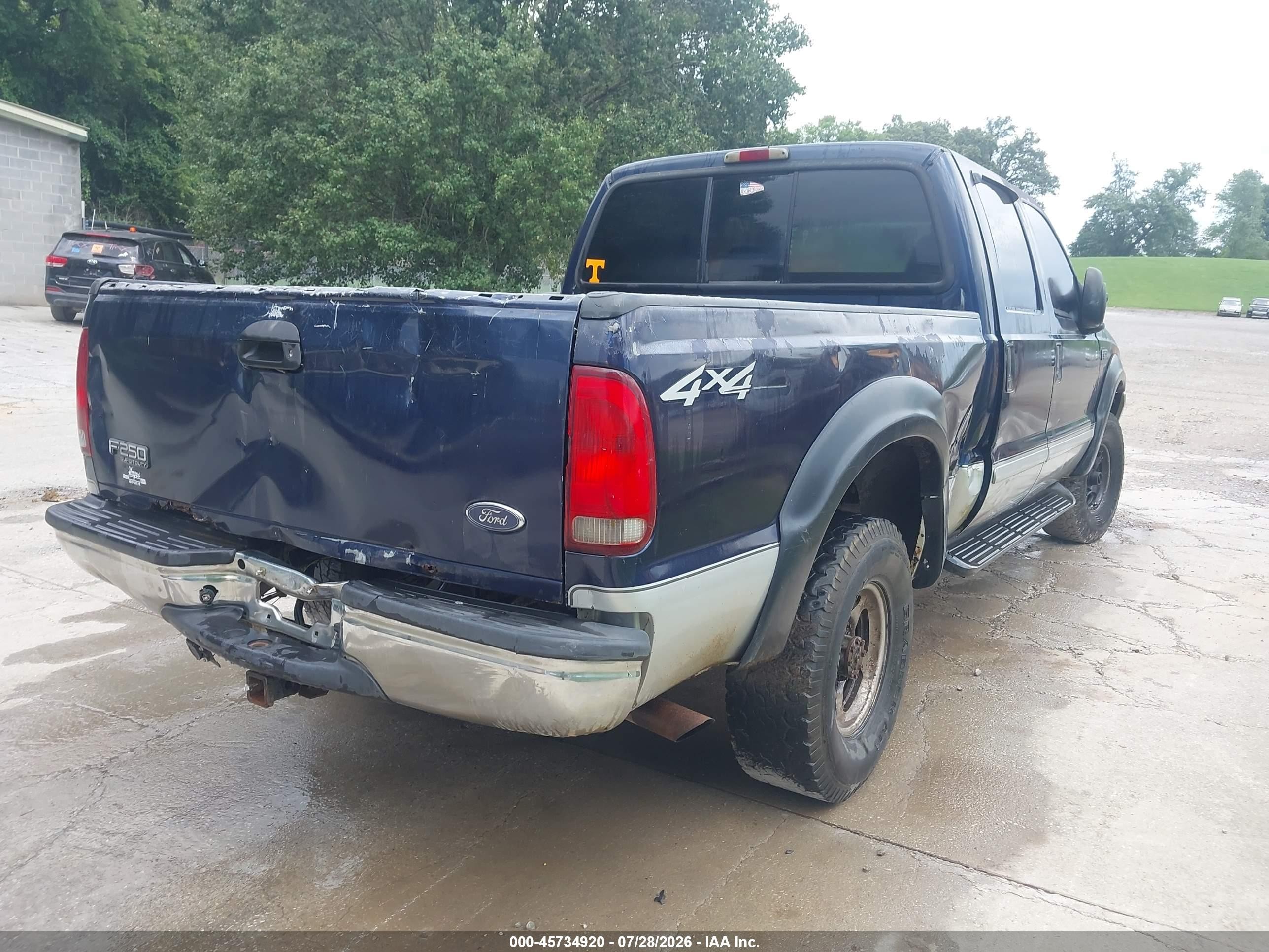 2002 Ford F-250 Lariat/xl/xlt Navy vin: 1FTNW21S82EC30908