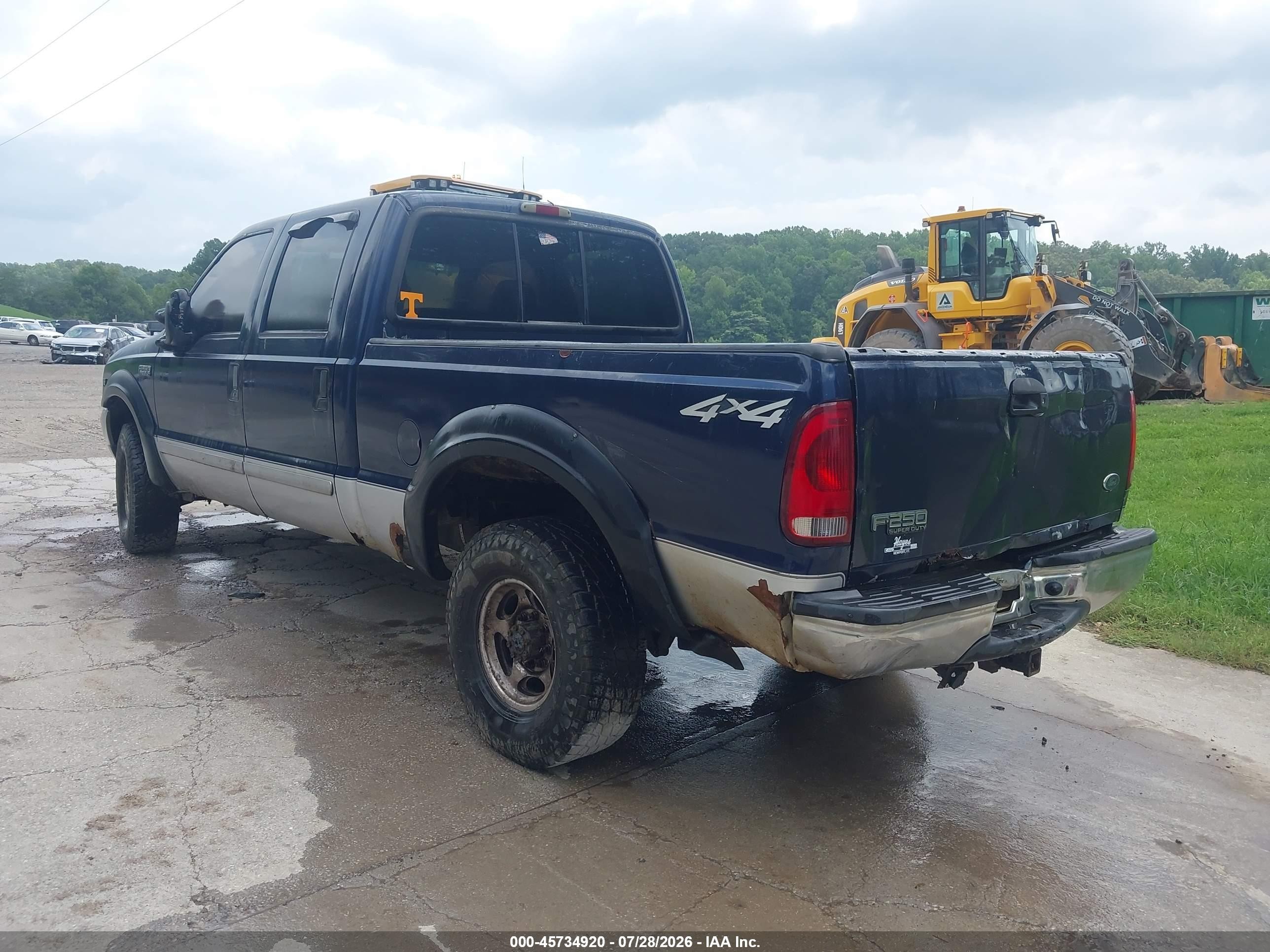 2002 Ford F-250 Lariat/xl/xlt Navy vin: 1FTNW21S82EC30908