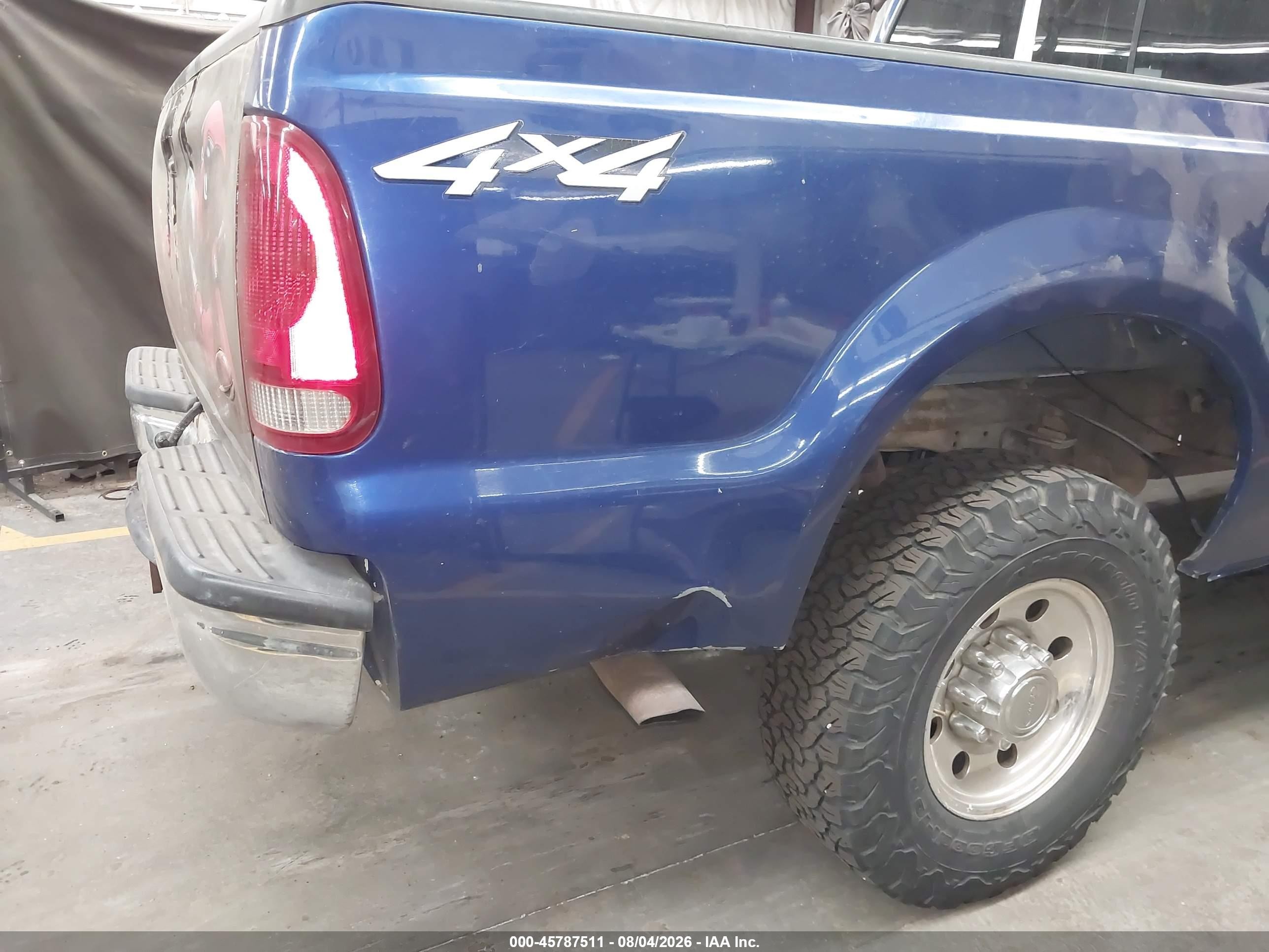 2003 Ford F-250 Lariat/xl/xlt Blue vin: 1FTNW21S93EC90844