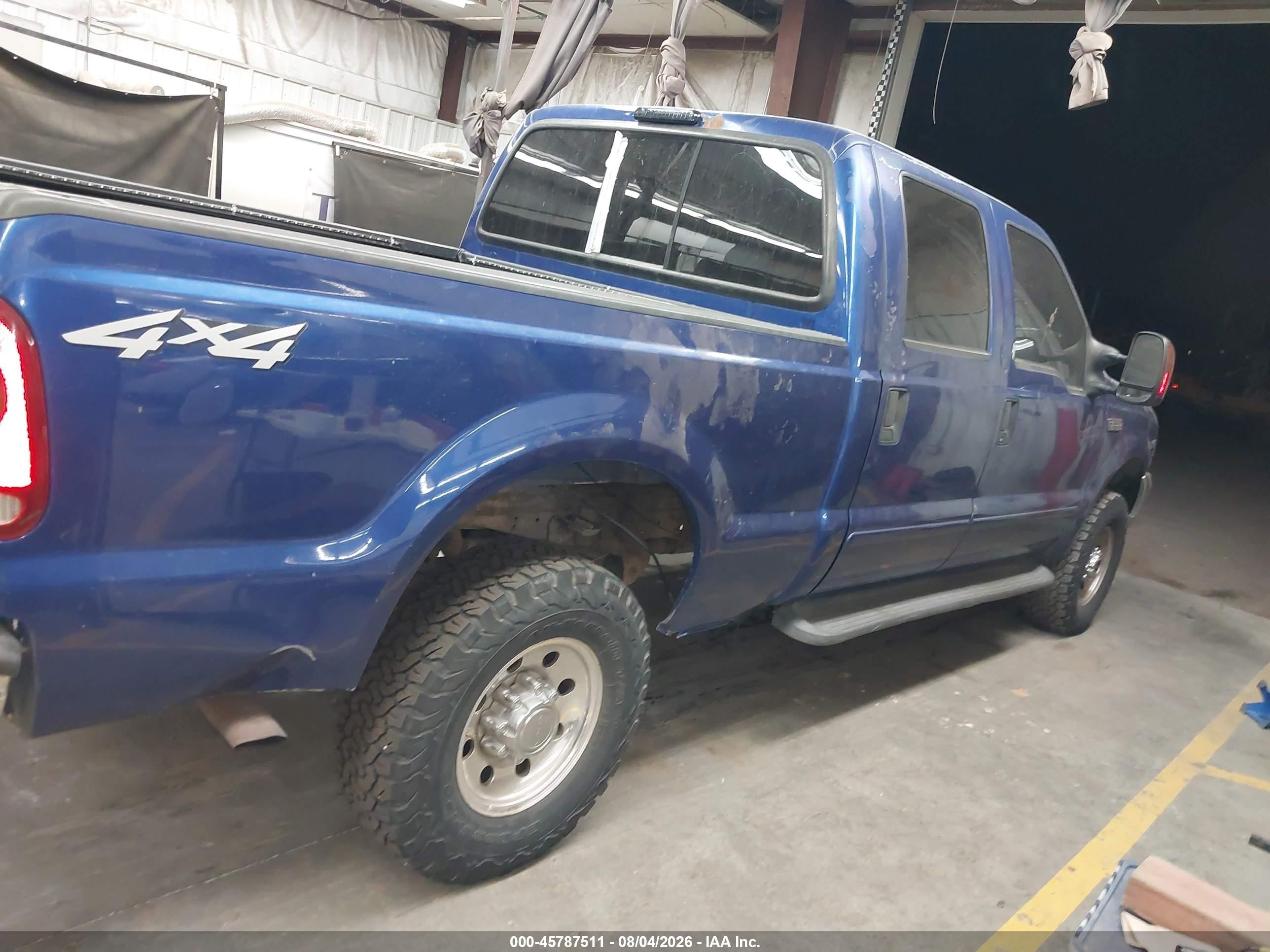 2003 Ford F-250 Lariat/xl/xlt Blue vin: 1FTNW21S93EC90844