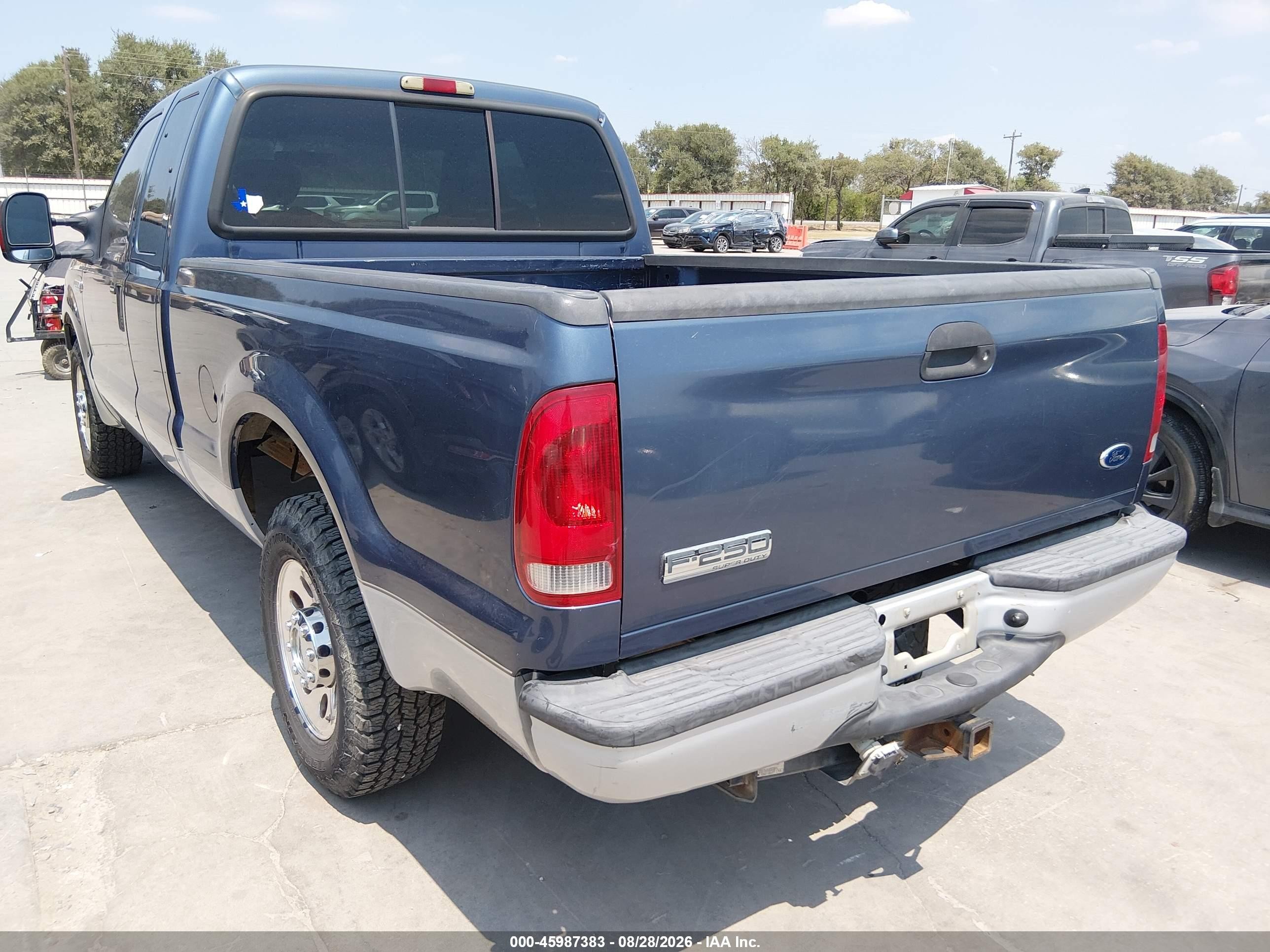 2005 Ford F-250 Lariat/xl/xlt Blue vin: 1FTNX20555EC39353