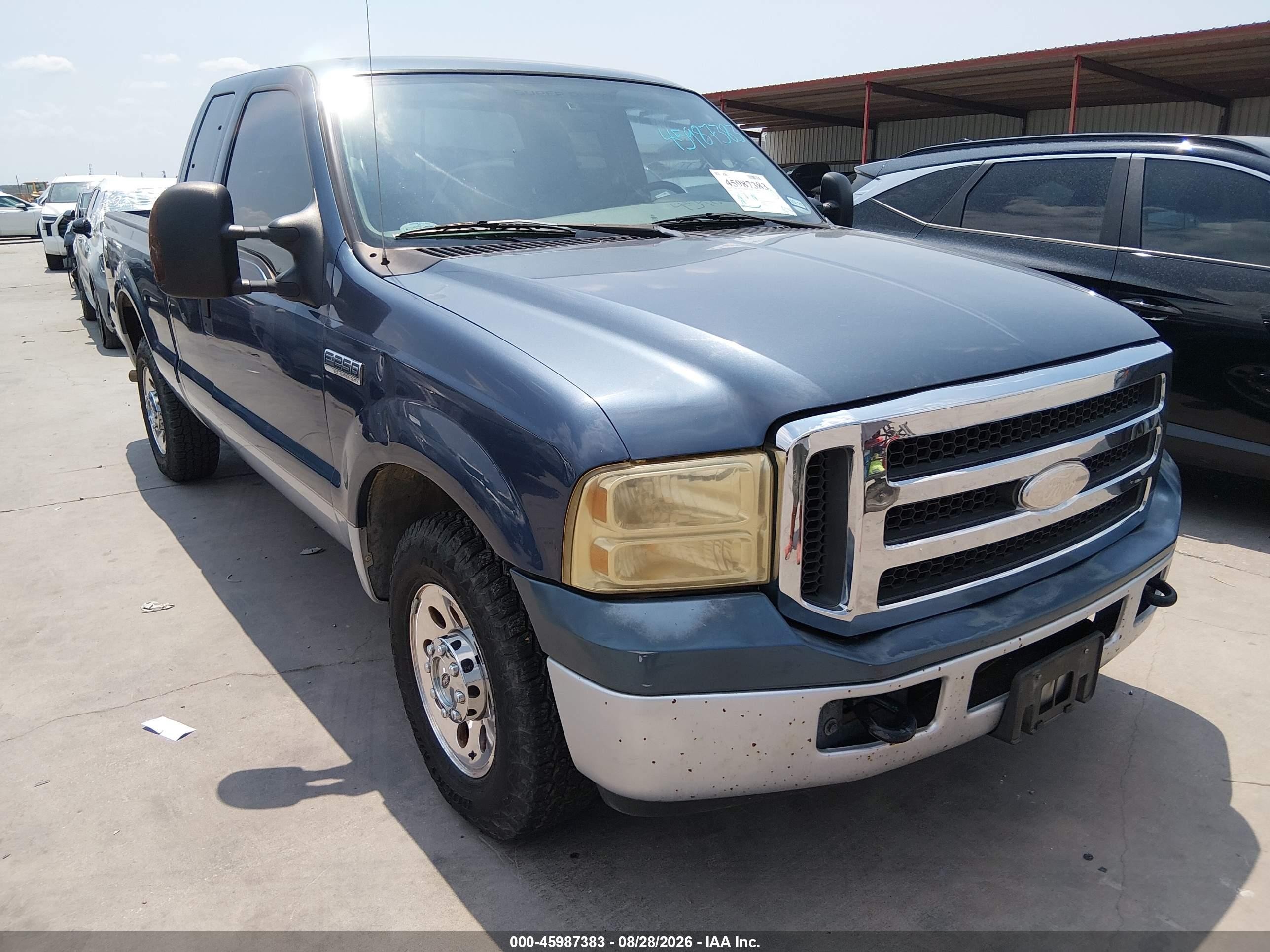 2005 Ford F-250 Lariat/xl/xlt Синий vin: 1FTNX20555EC39353