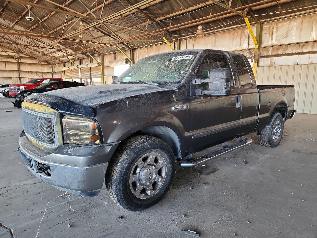 2005 Ford F250 Super Duty Gray vin: 1FTNX20585EB60808