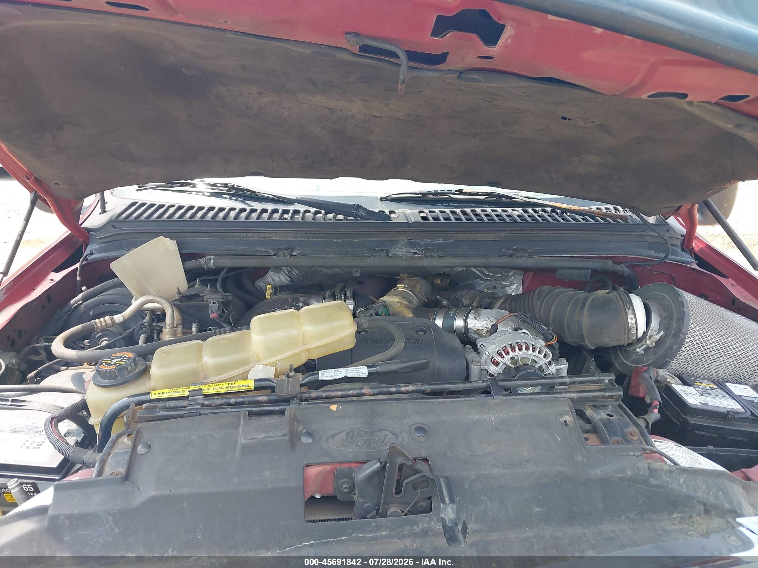 2000 Ford F-250 Lariat/xl/xlt Red vin: 1FTNX20F1YEC53988