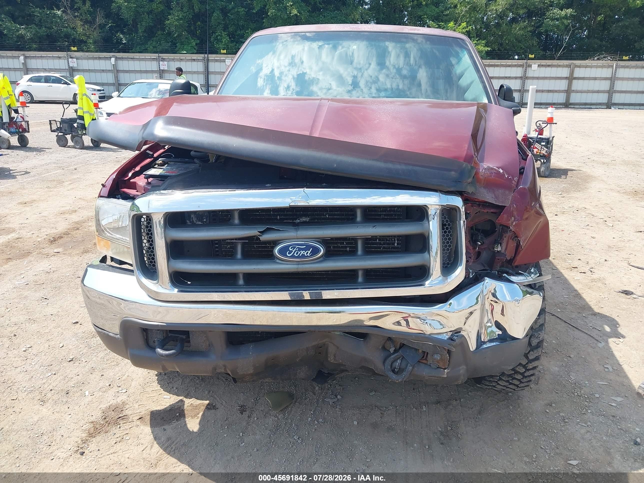 2000 Ford F-250 Lariat/xl/xlt Red vin: 1FTNX20F1YEC53988