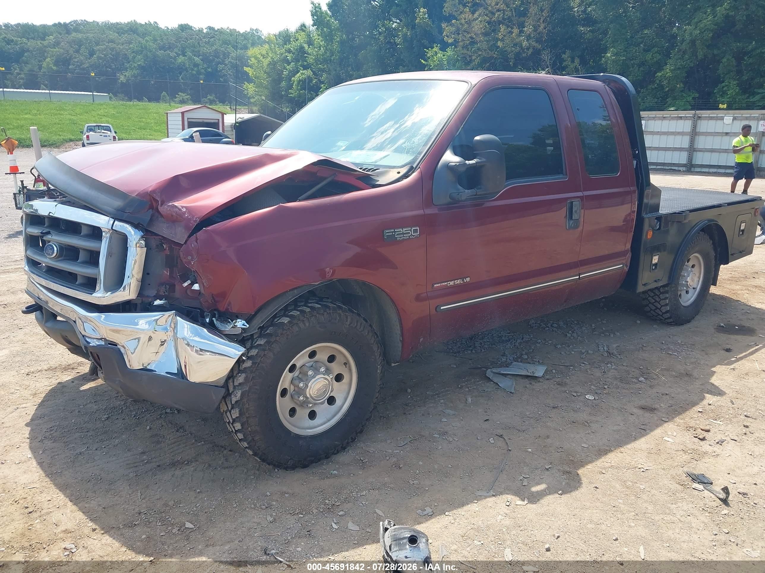2000 Ford F-250 Lariat/xl/xlt Red vin: 1FTNX20F1YEC53988