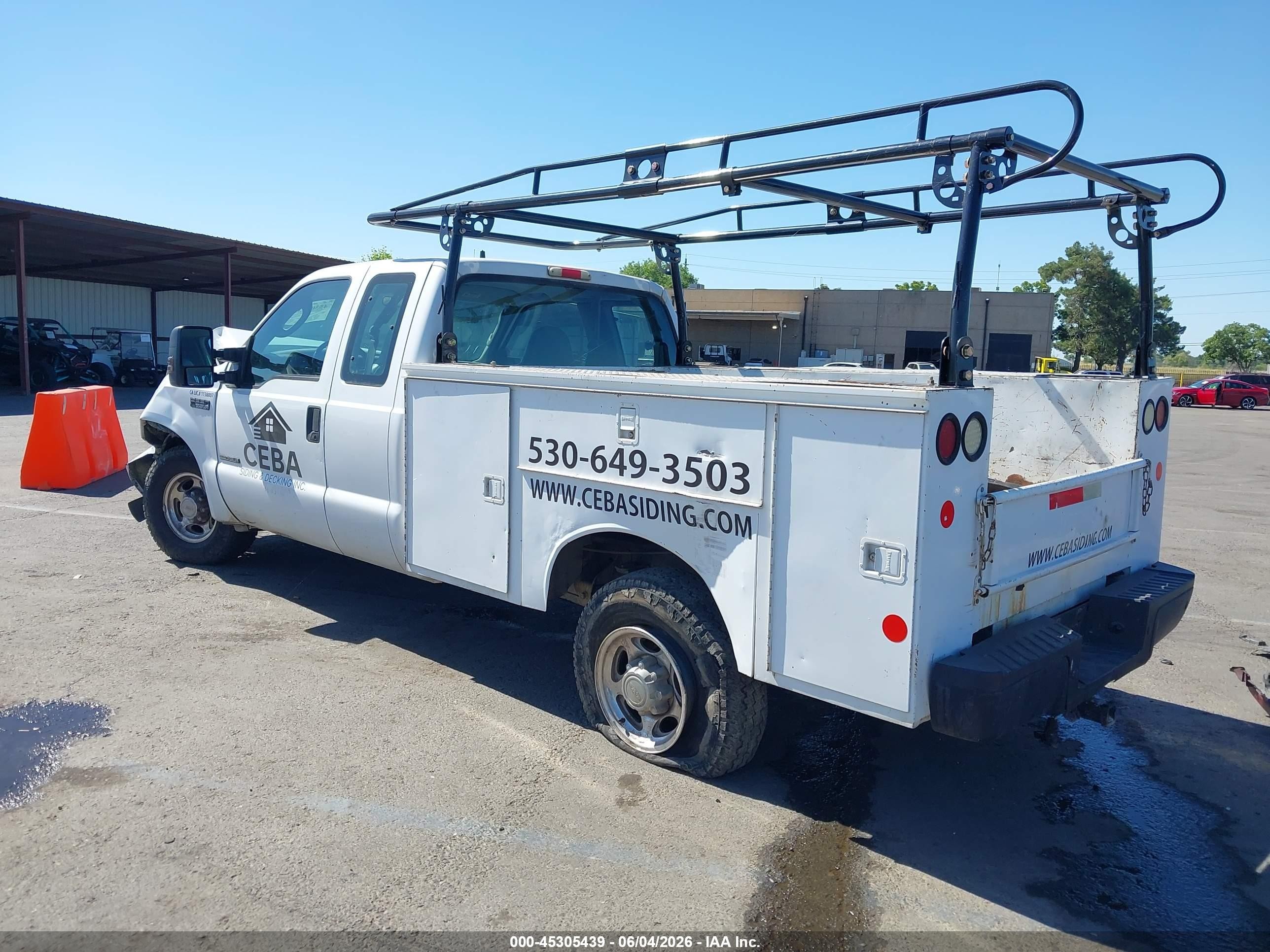 2003 Ford F-250 Lariat/xl/xlt White vin: 1FTNX20F33EA42722