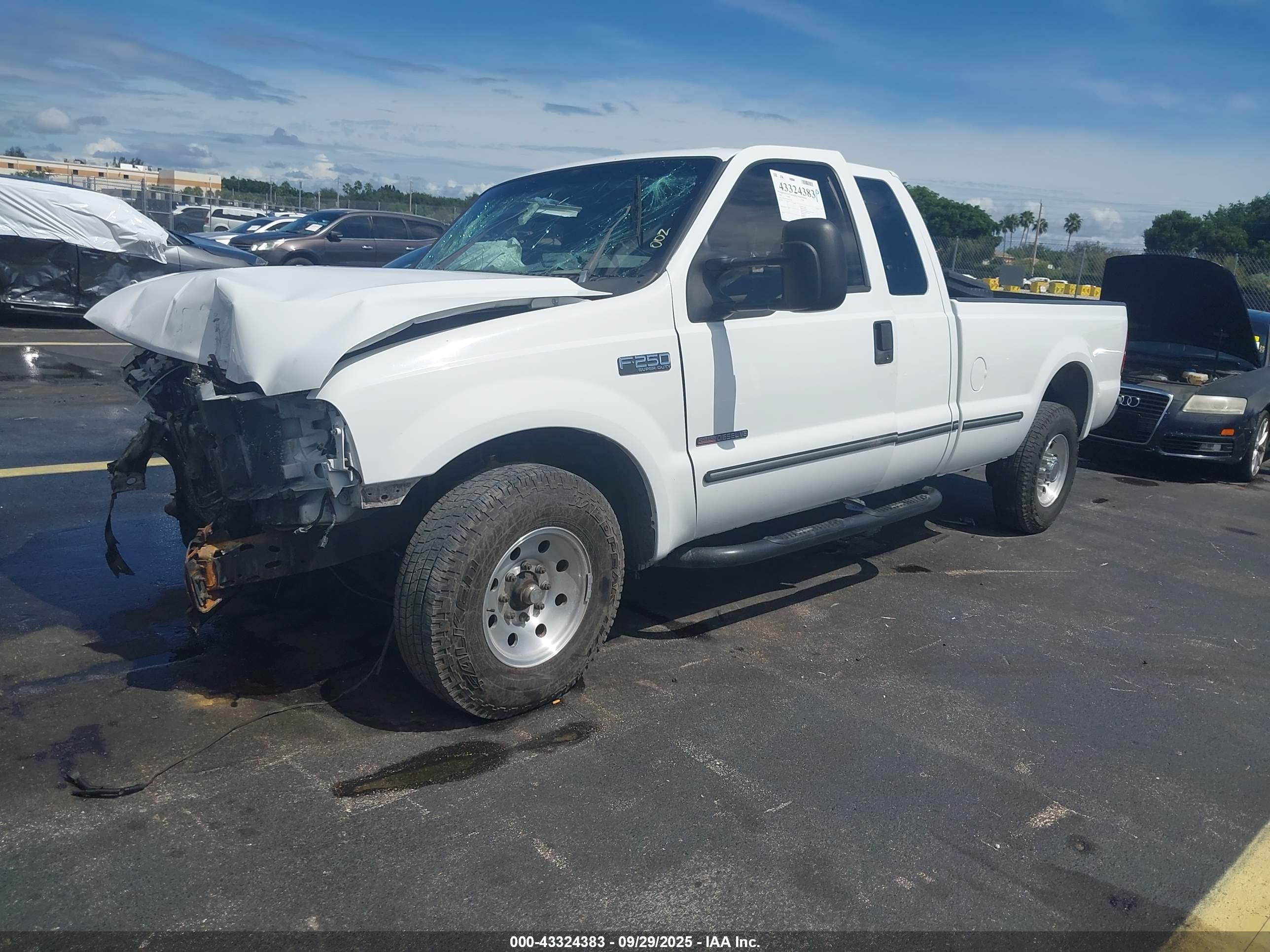 1999 Ford F-250 Lariat/xl/xlt White vin: 1FTNX20F3XEC71570