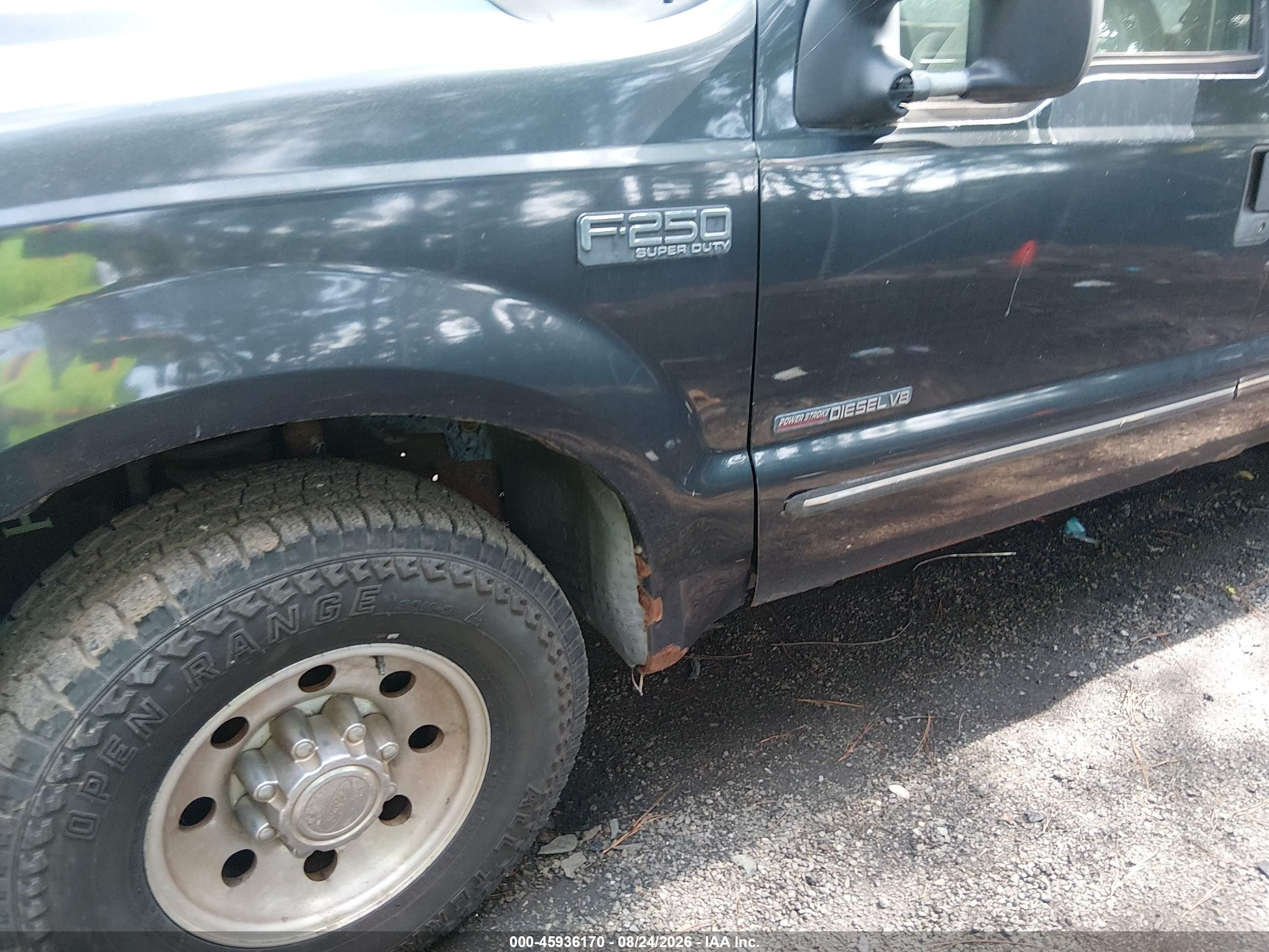 2000 Ford F-250 Lariat/xl/xlt Blue vin: 1FTNX20F3YEC62806