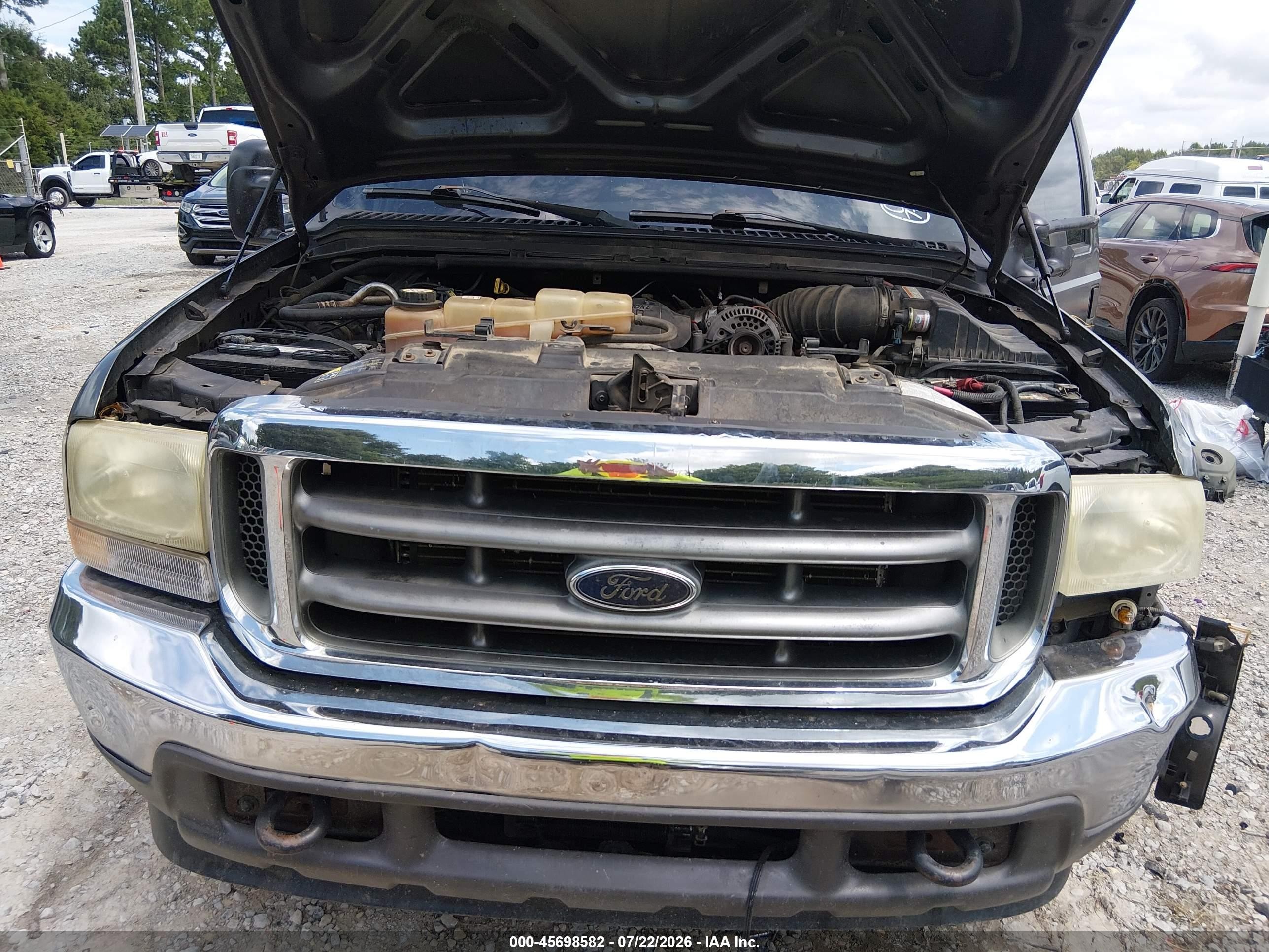 2002 Ford F-250 Lariat/xl/xlt Gray vin: 1FTNX20F52EA17626
